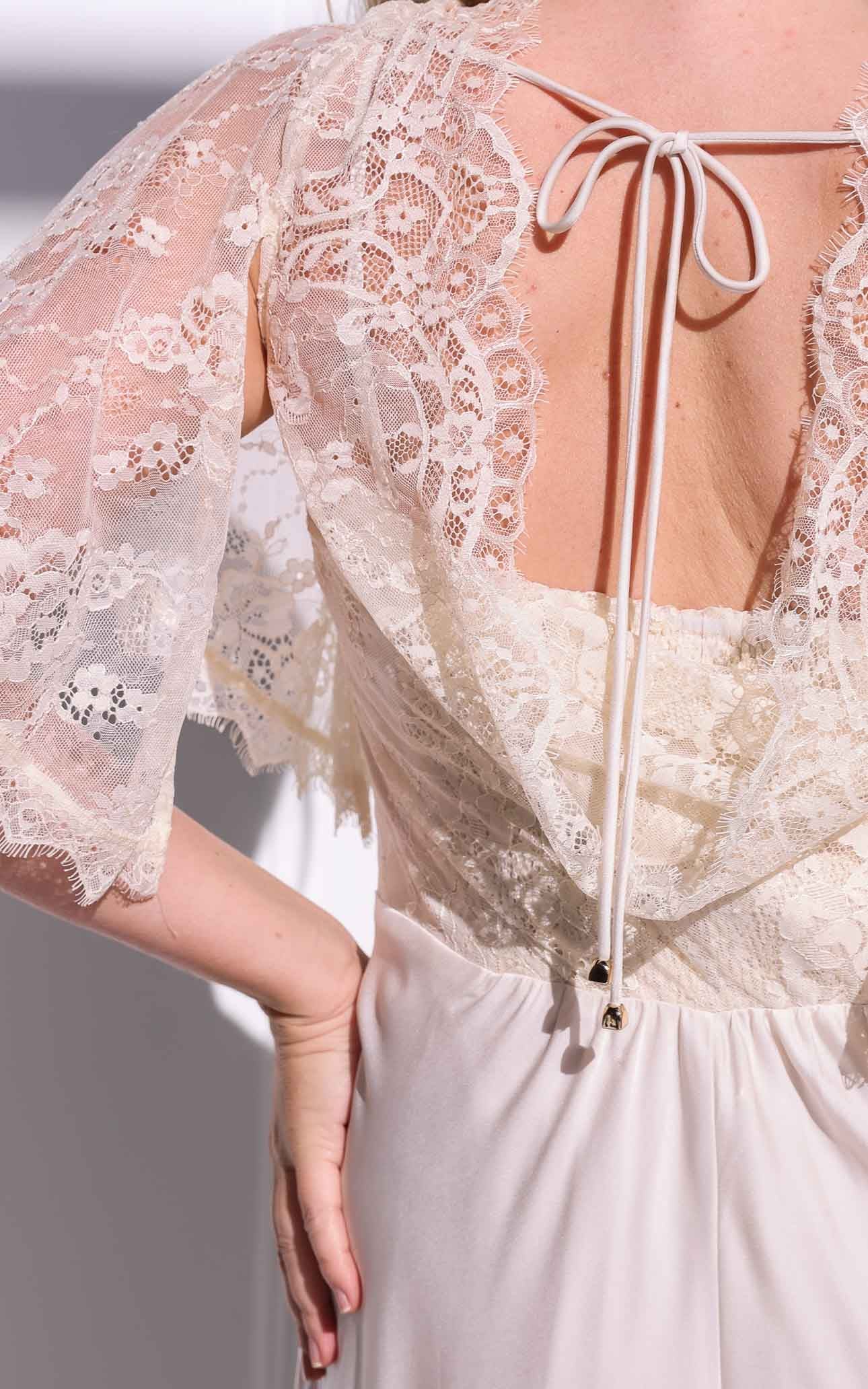 Aurelia Lace Maxi Dress - Bone