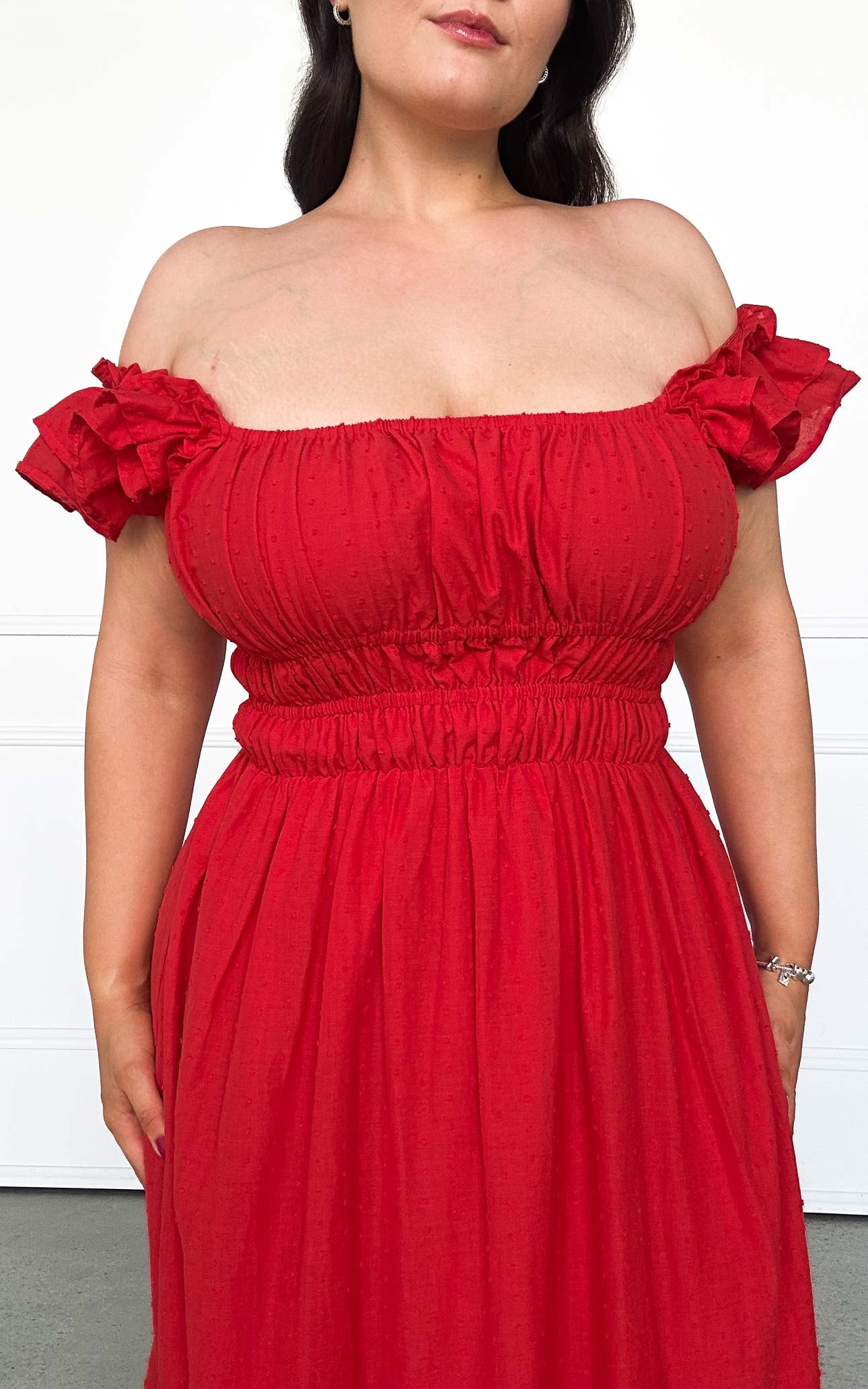 Blaire Maxi Dress - Red Texture
