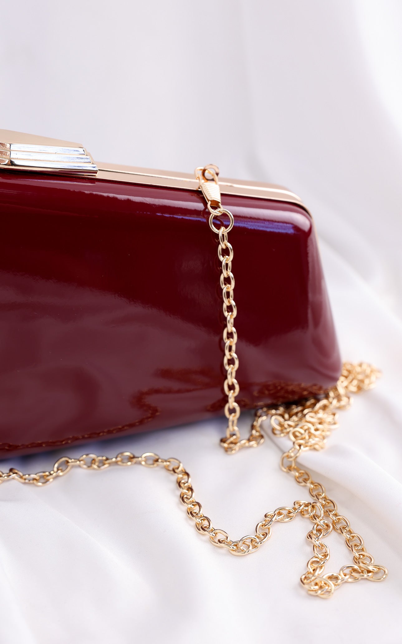 Braxton Clutch Bag - Burgundy Wine