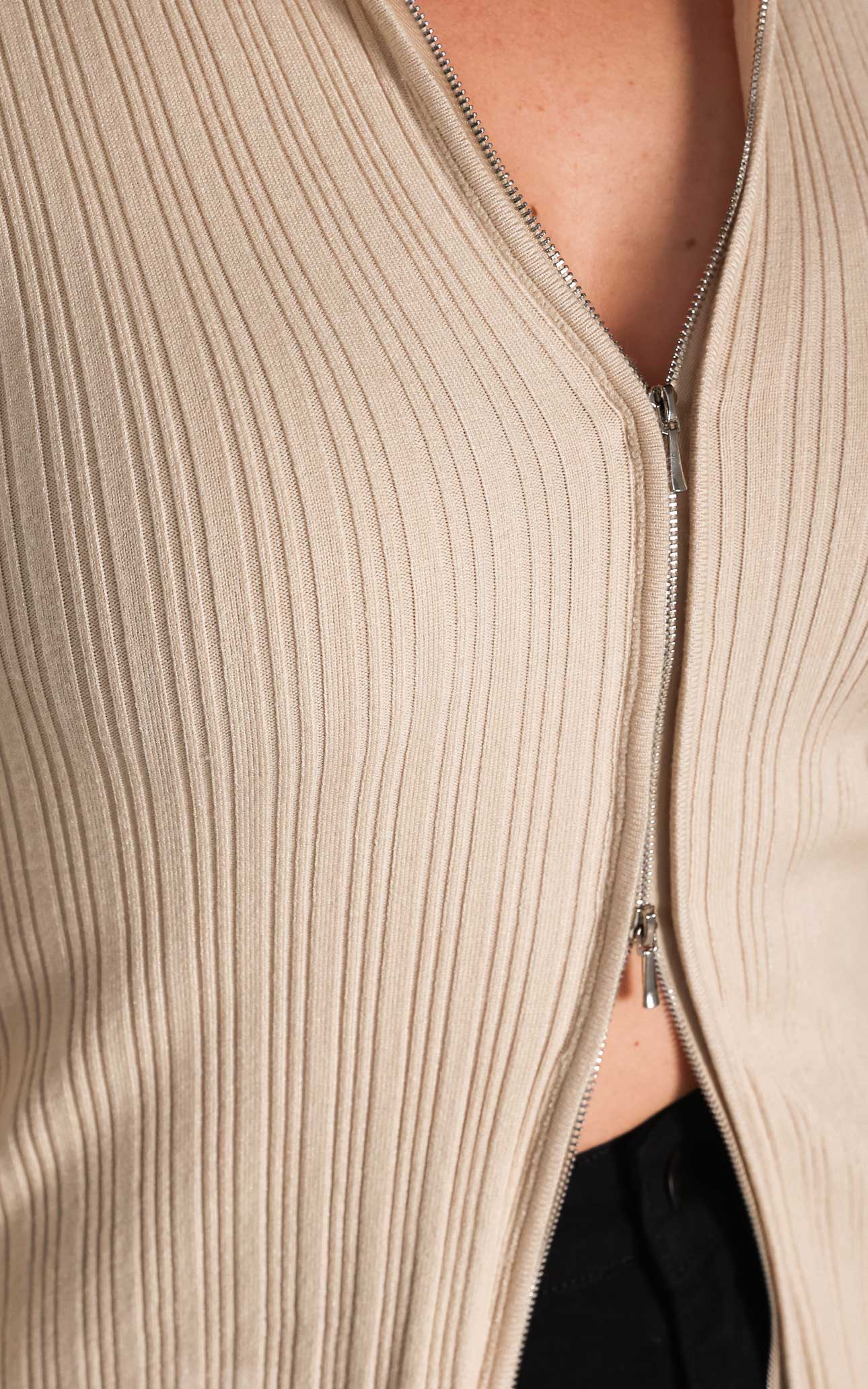 Bridge Knit Top - Beige Cream