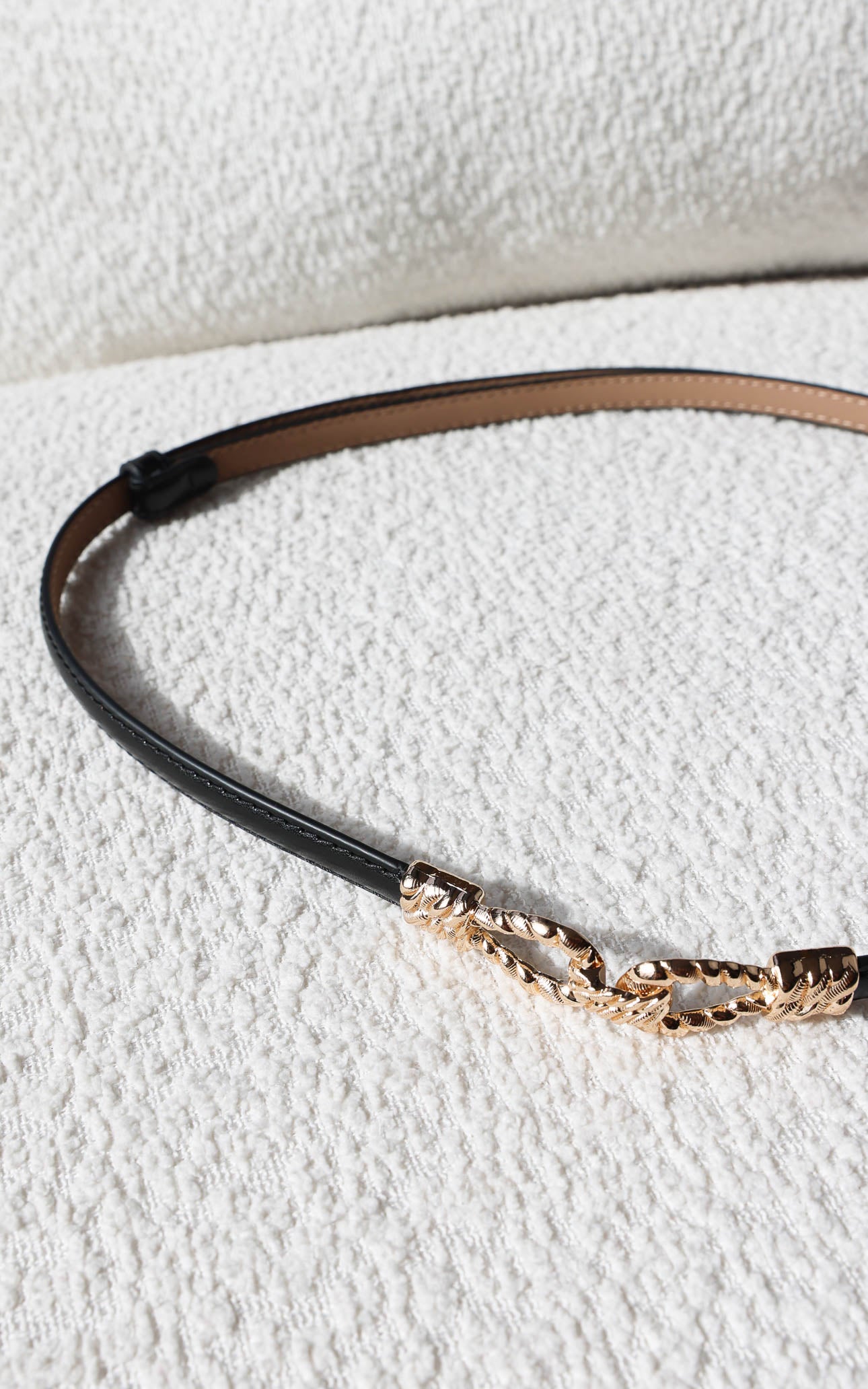 Tisha Belt - Black Twist Loop