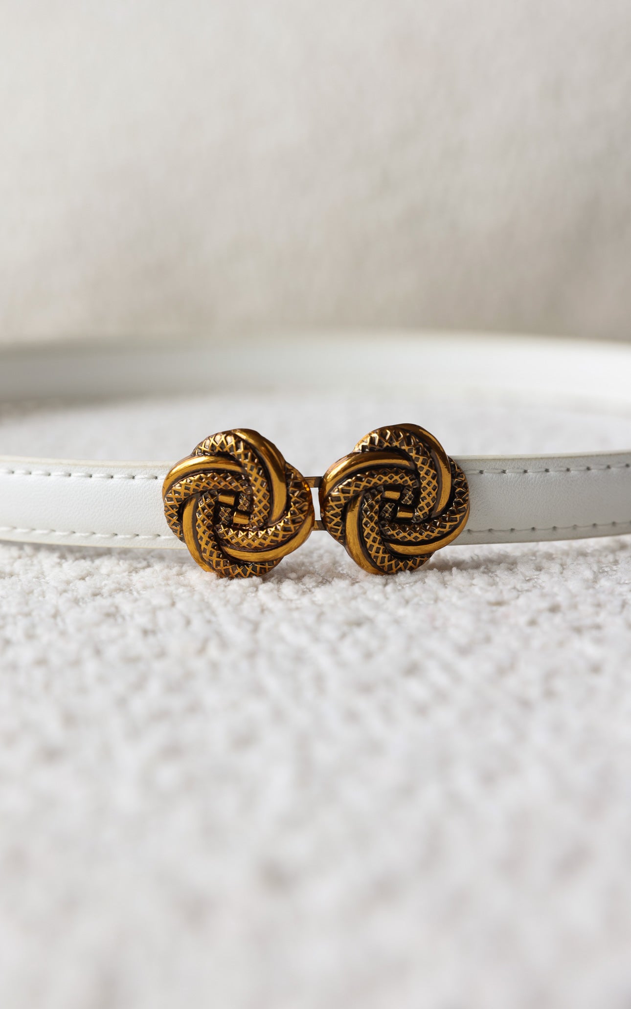 Candice Belt - White Knot