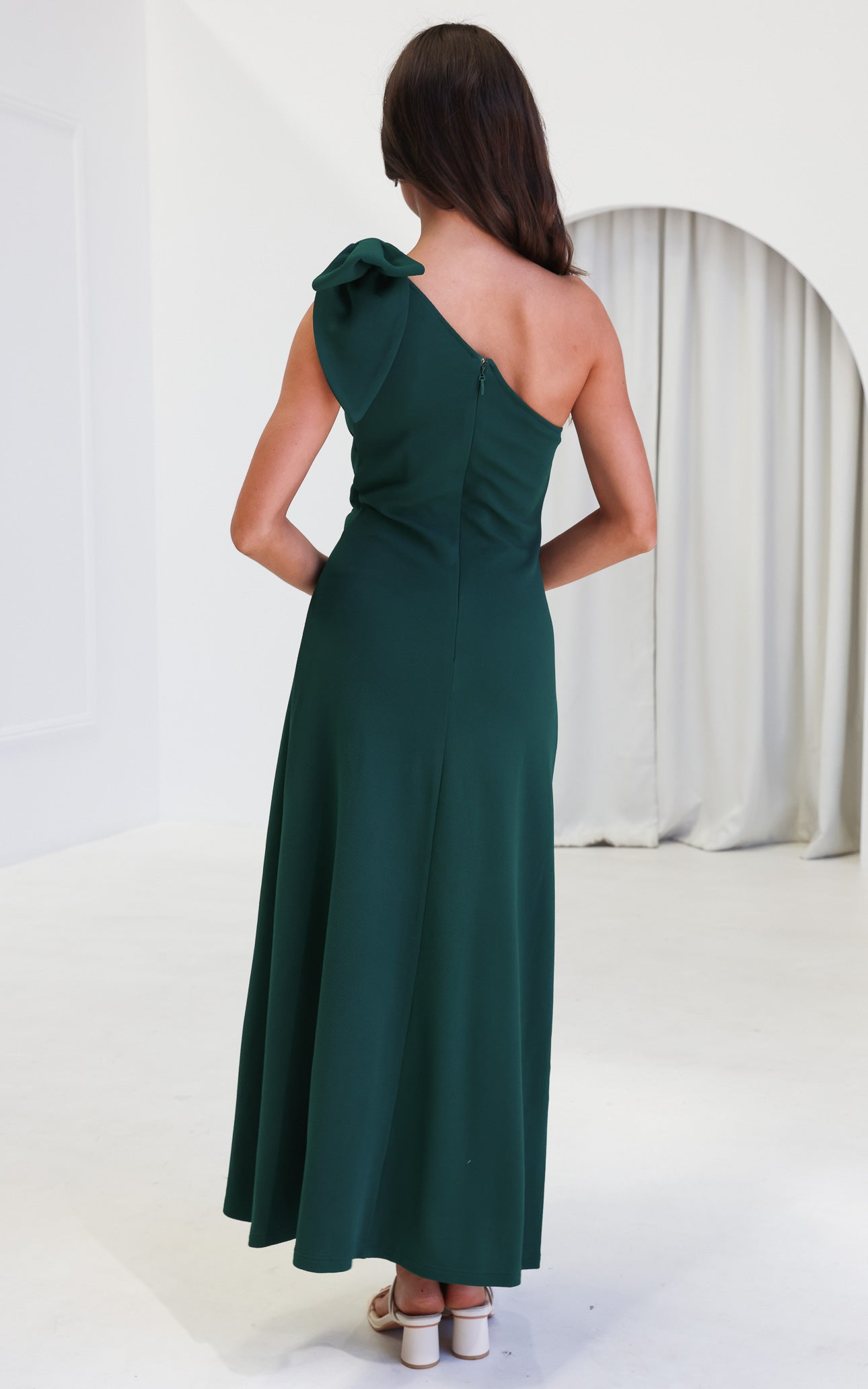 Finlee Bow Maxi Dress - Emerald