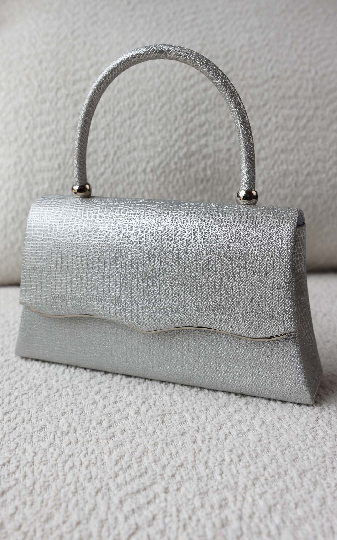 Jalisa Texture Bag - Silver Metallic