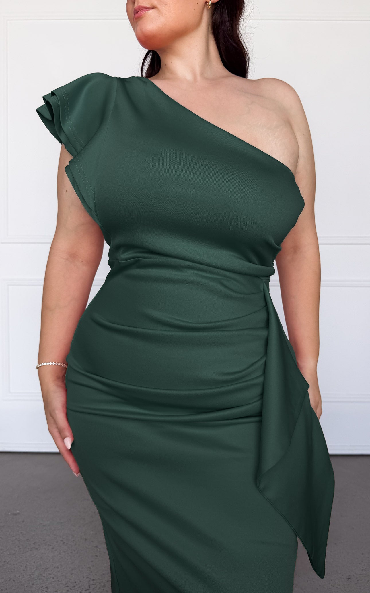 Jacee Midi Dress - Forest Green