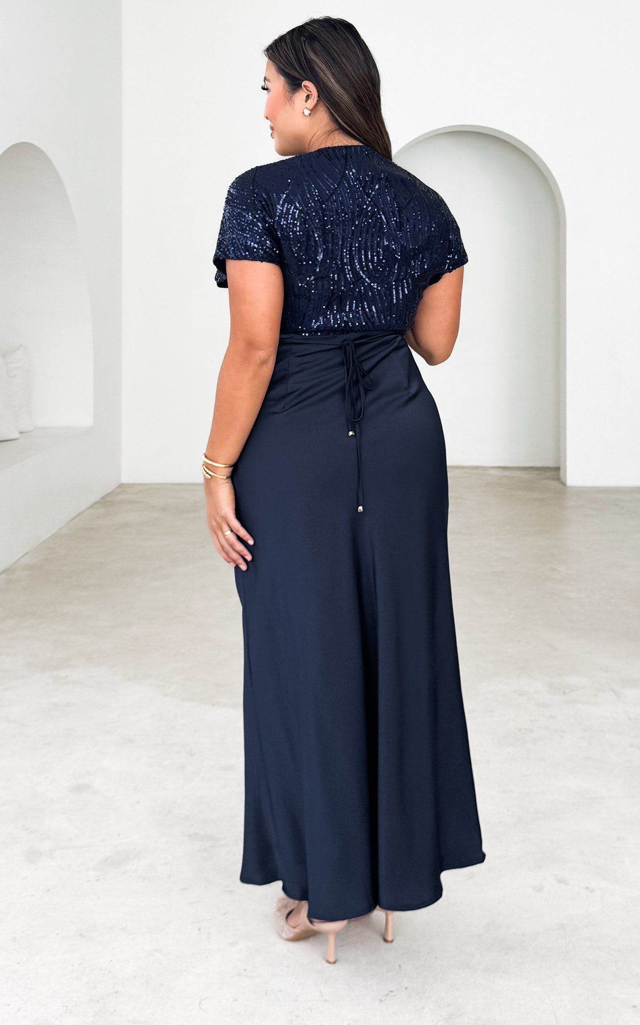 Jacqueline Maxi Dress - Navy Sequin