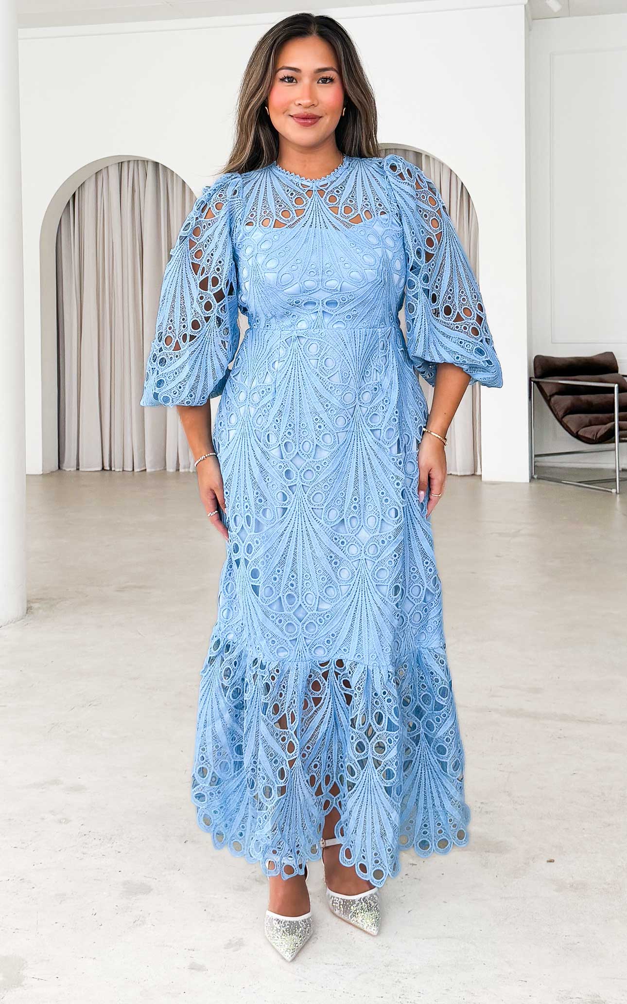 Fayette Lace Midi Dress