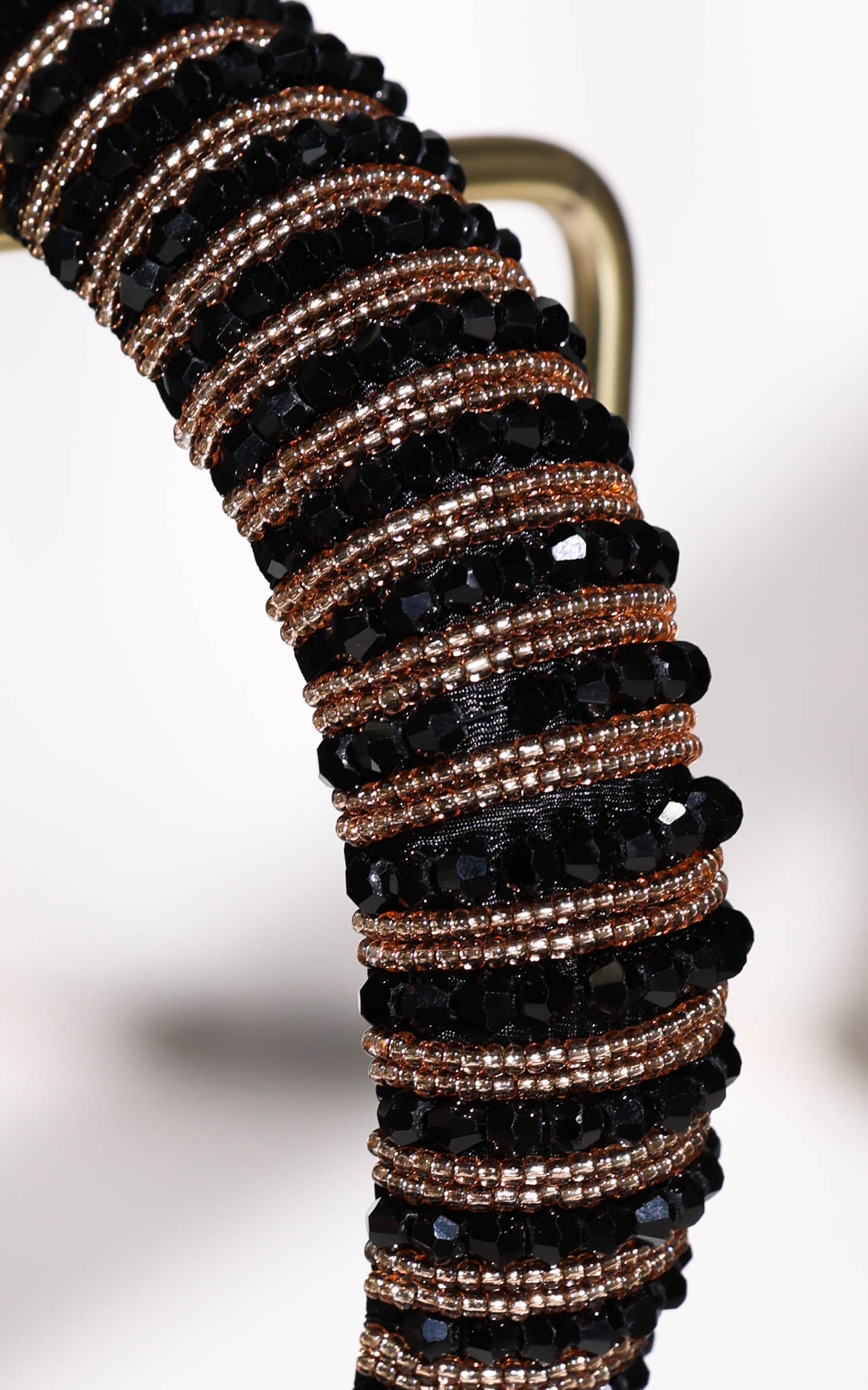 Jovia Headband - Black Gold Stripe