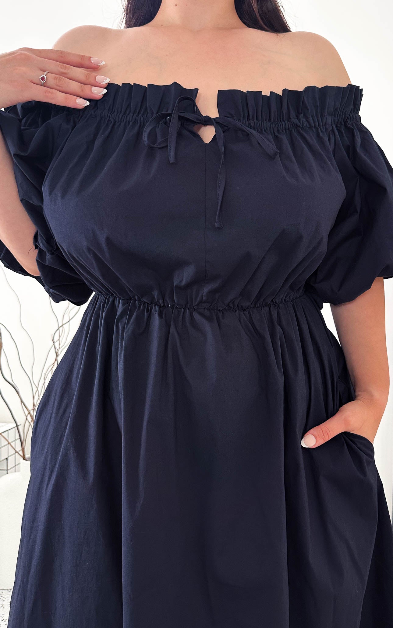 Nadine Midi Dress - Dark Navy
