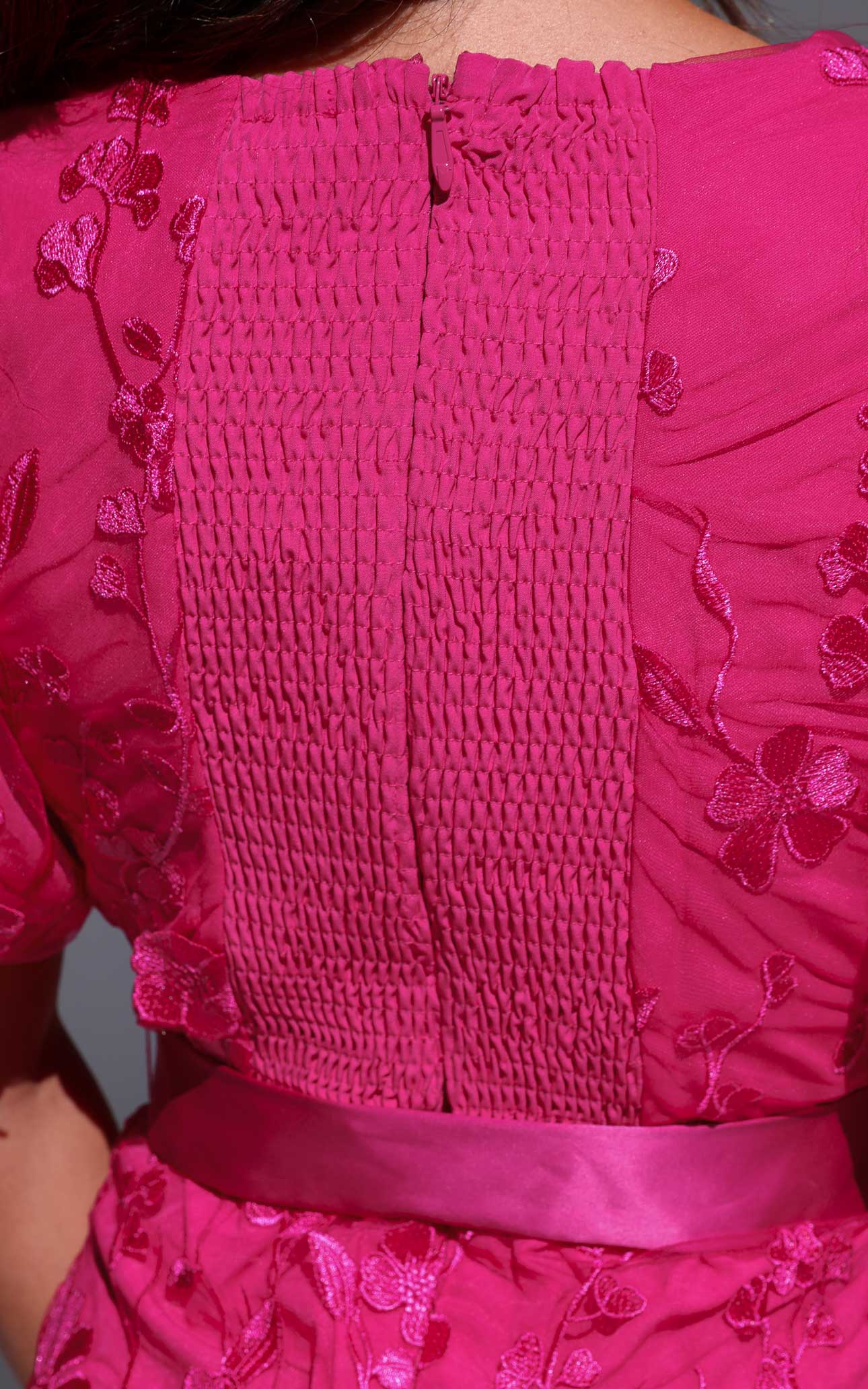 Peony Midi Dress - Hot Pink