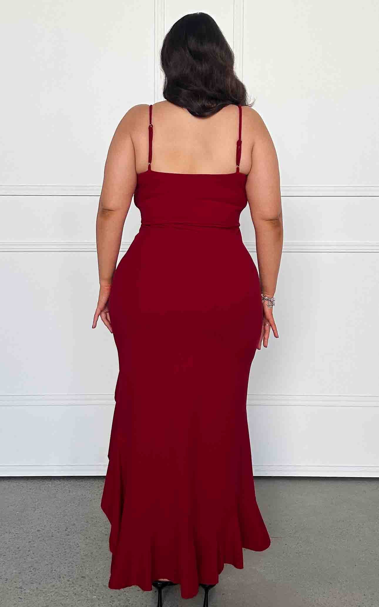 Phaedra Maxi Dress - Raspberry Red
