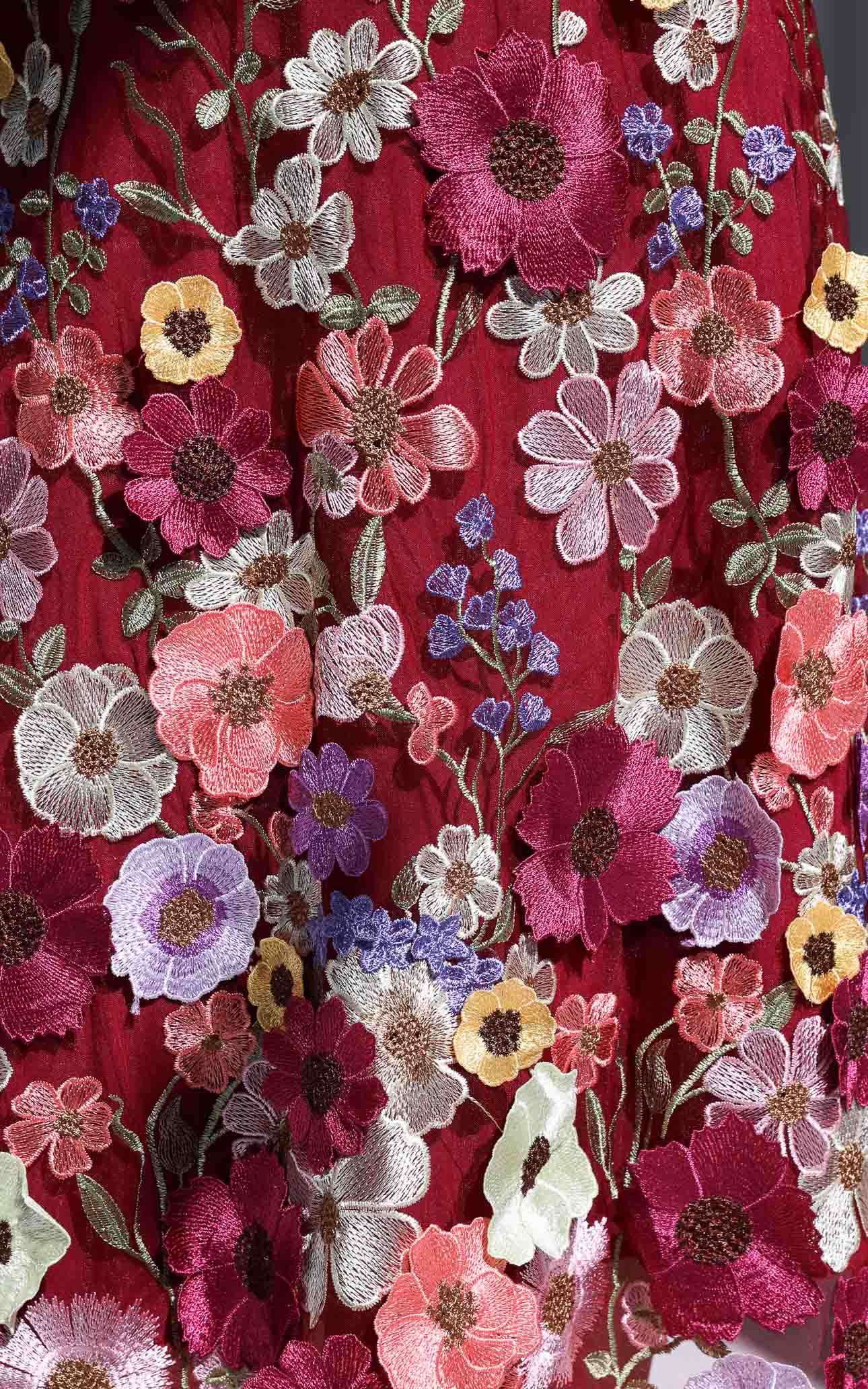 Poppy Midi Dress - Wine Multi Floral