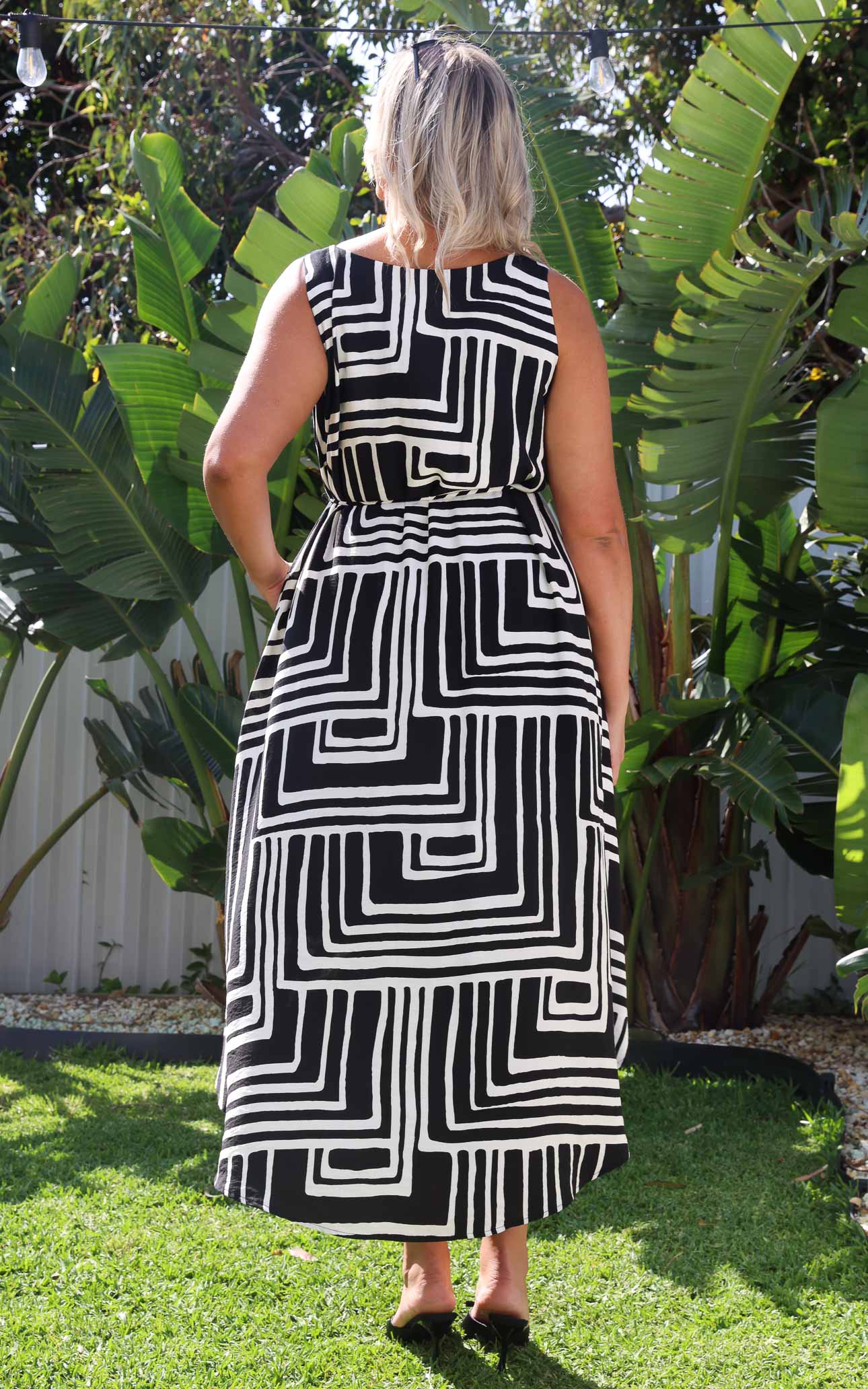 Sacha Maxi Dress - Black Cream Print