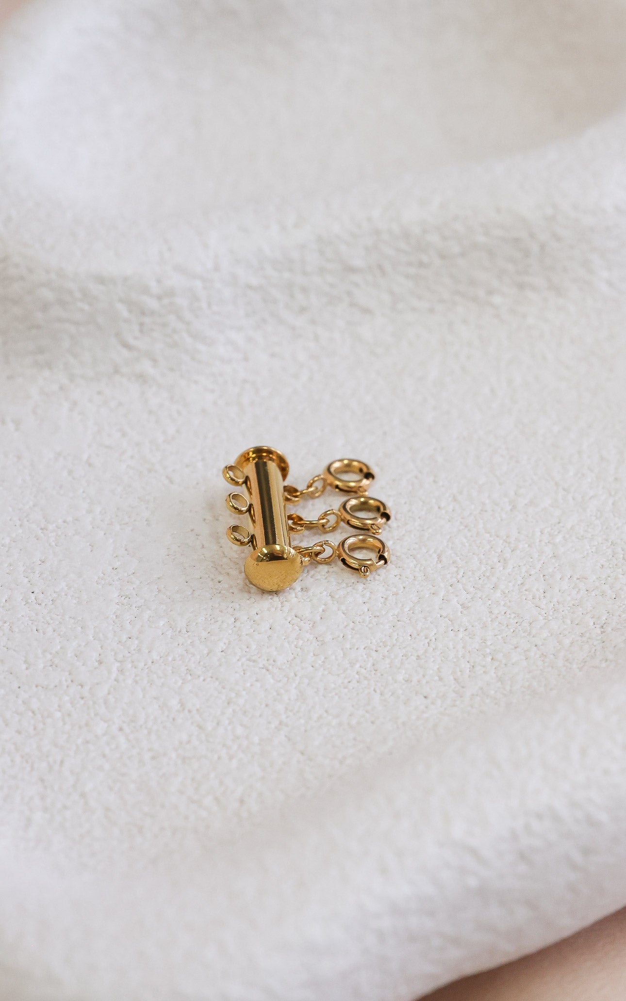 Triple Multi Necklace Stack Connector - Gold