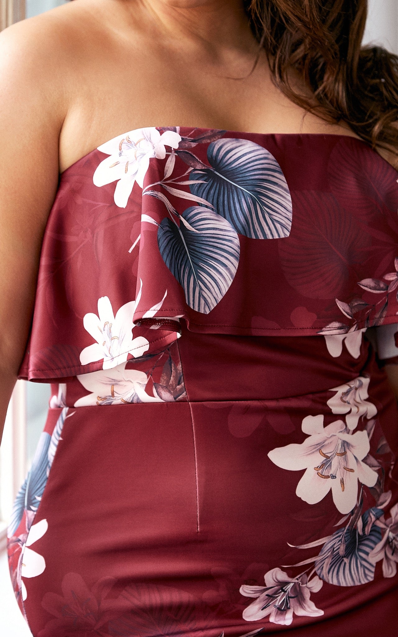 Trisha Dress - Wine Floral