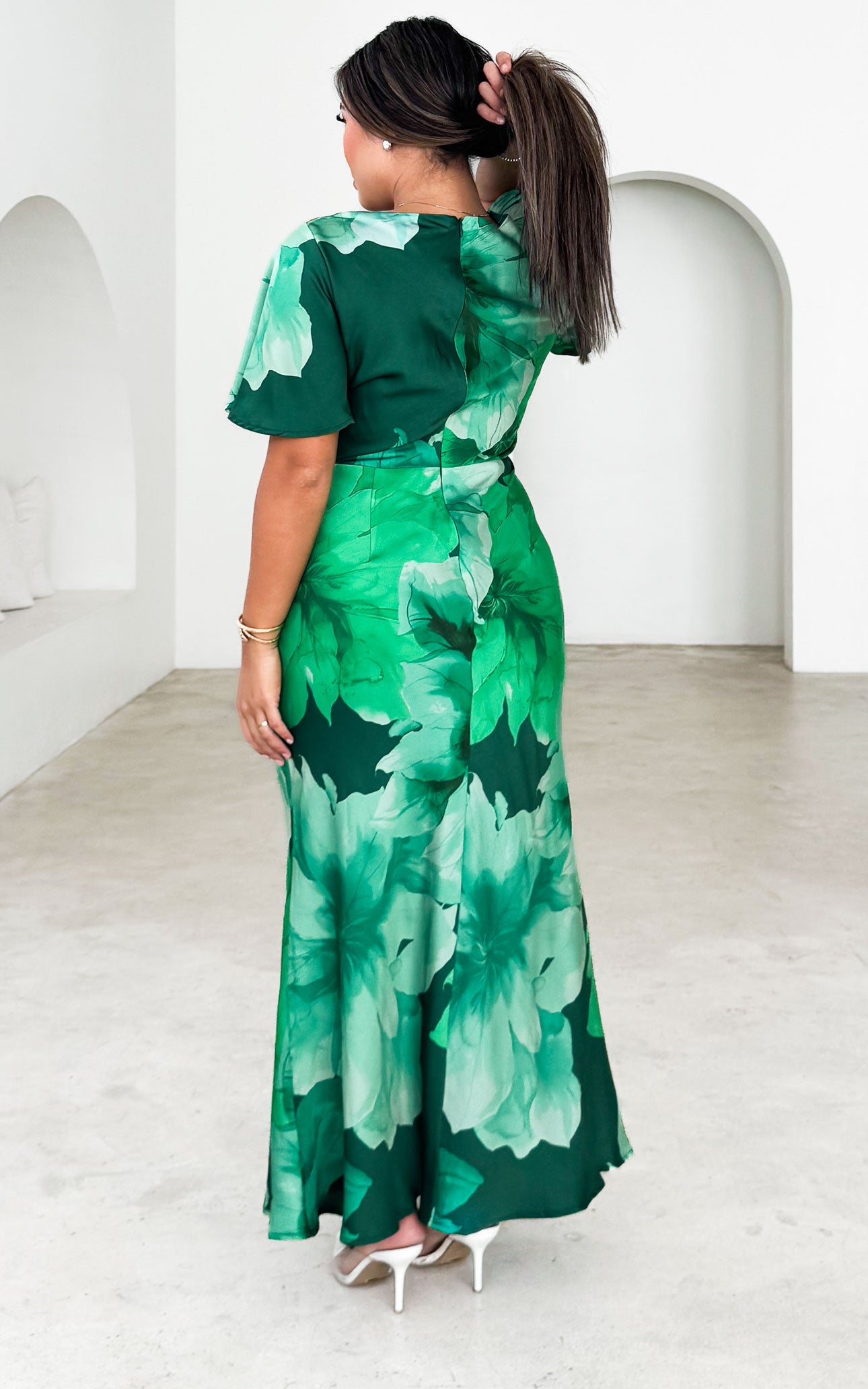 Valise Maxi Dress - Green Floral