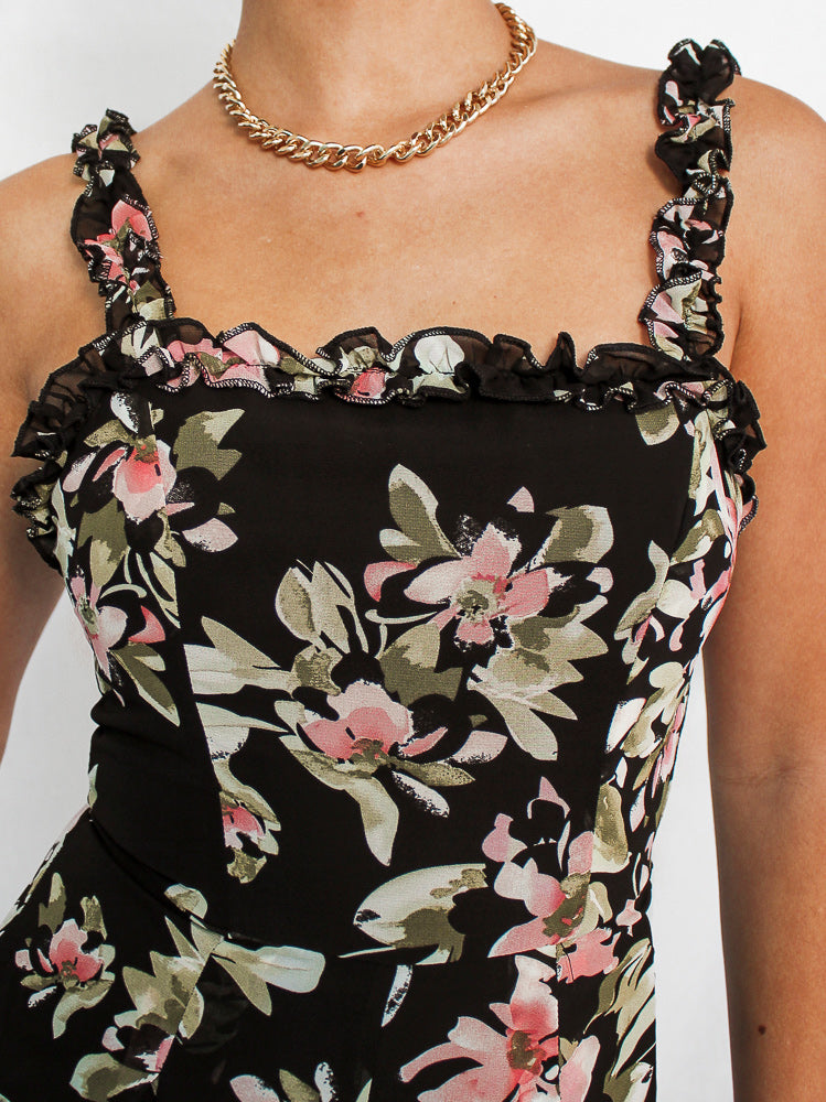 Wynwood Jumpsuit - Black Floral