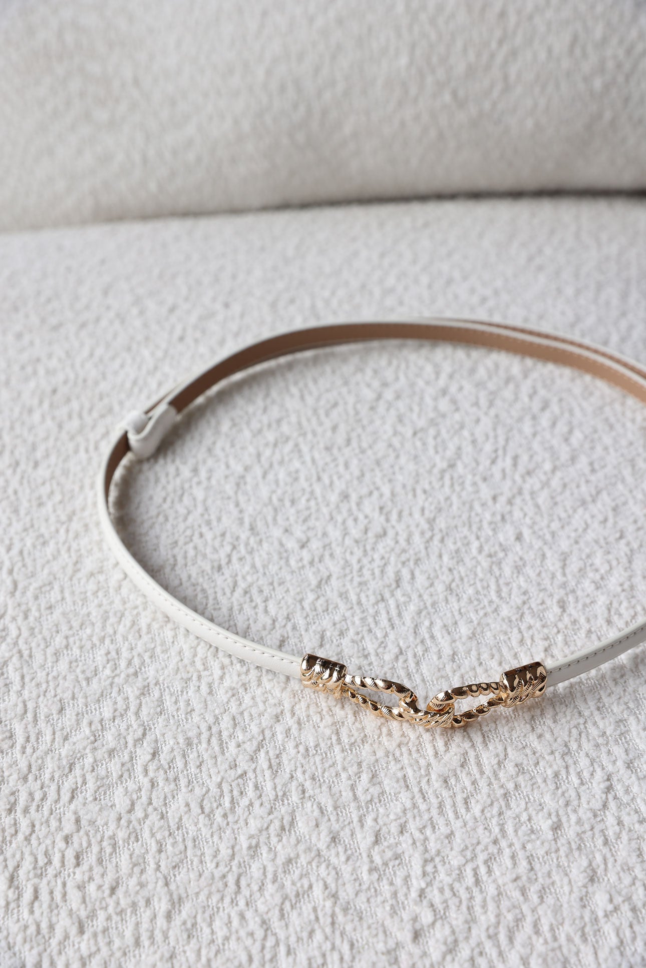 Tisha Belt - White Twist Loop