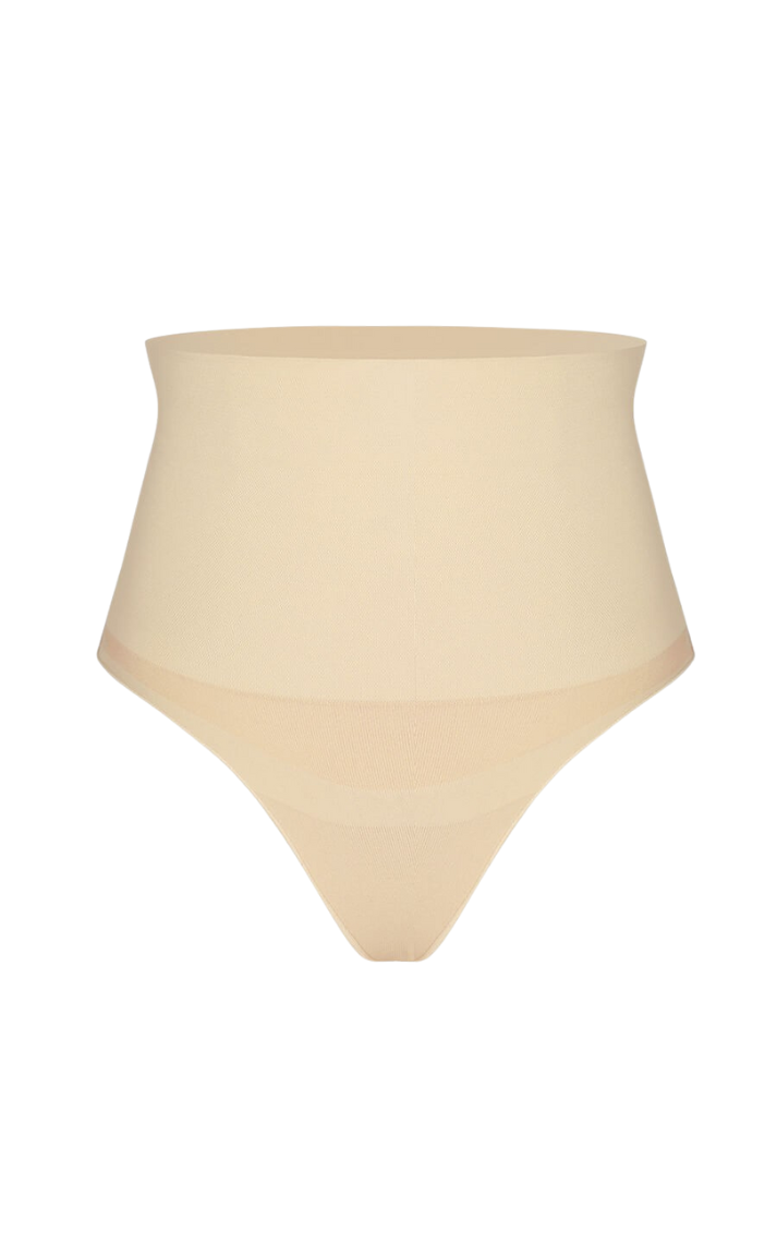 Constance High Waisted Boning Shapewear Gstring - Cool Nude