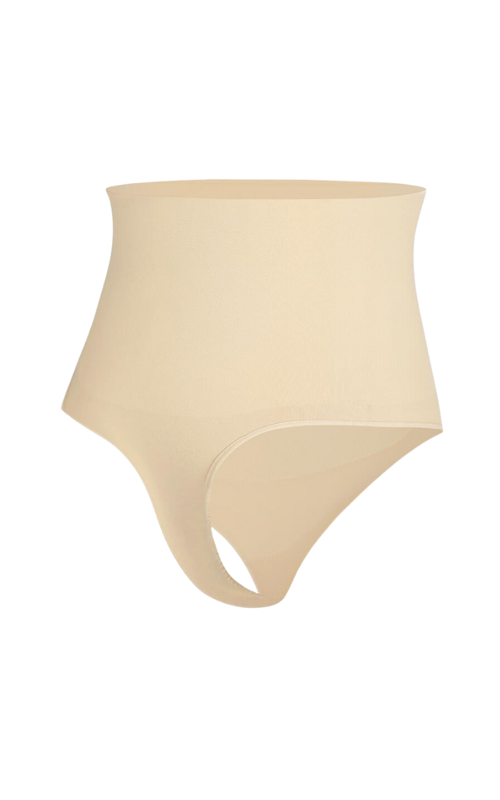 Constance High Waisted Boning Shapewear Gstring - Cool Nude