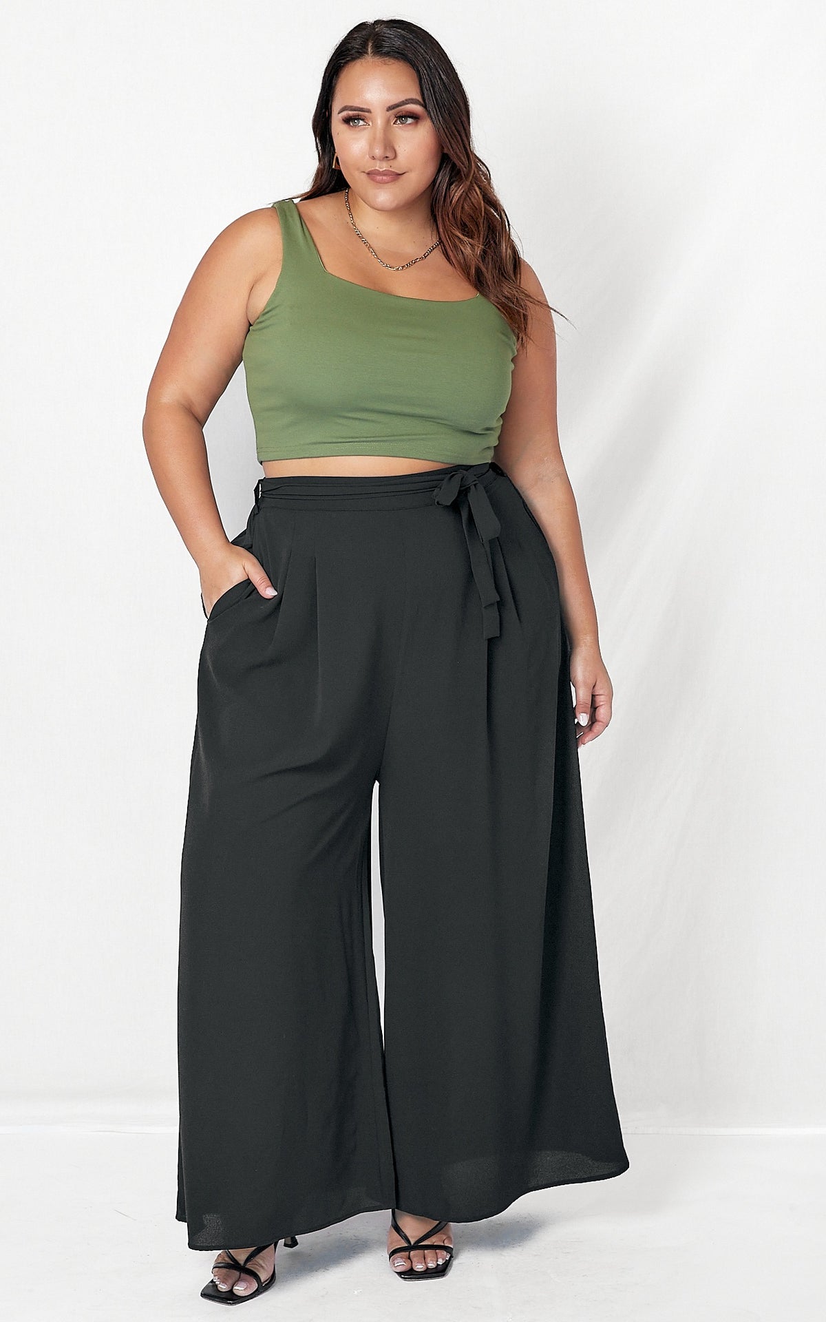 Akira Crop Top - Sage