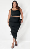 Akira Drawstring Skirt - Black