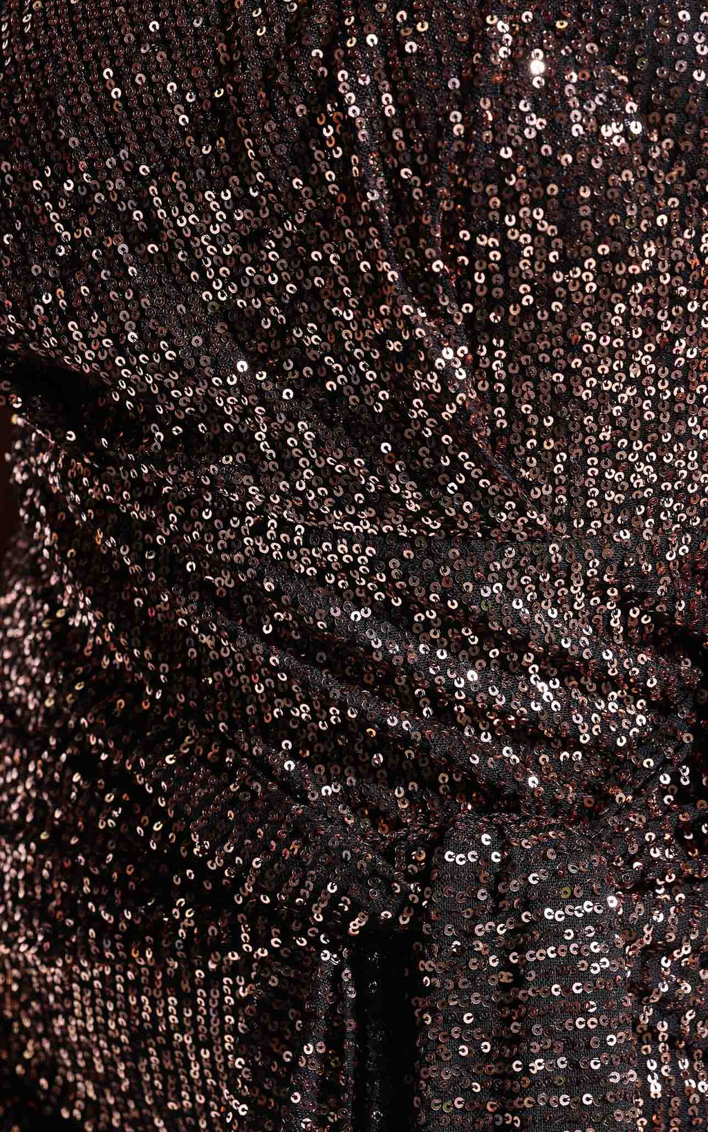 Alejandro Sequin Midi Dress - Bronze Black