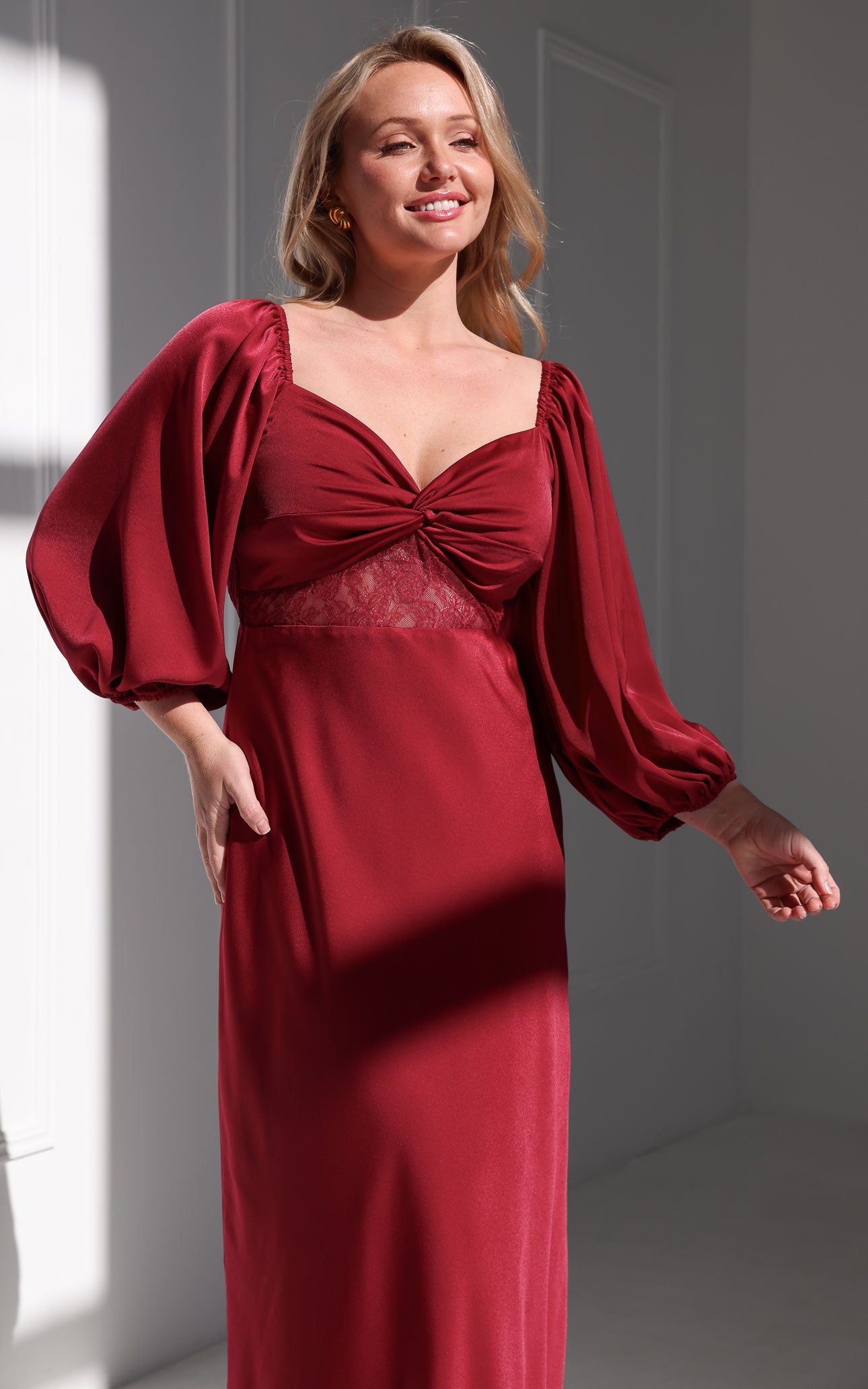 Alessia Maxi Dress - Wine