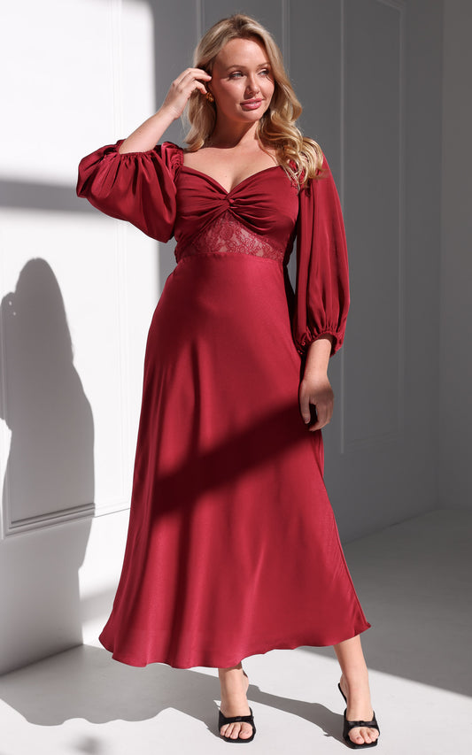 Alessia Maxi Dress - Wine