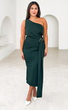 Alexa Midi Dress - Dark Emerald