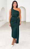 Alexa Midi Dress - Dark Emerald