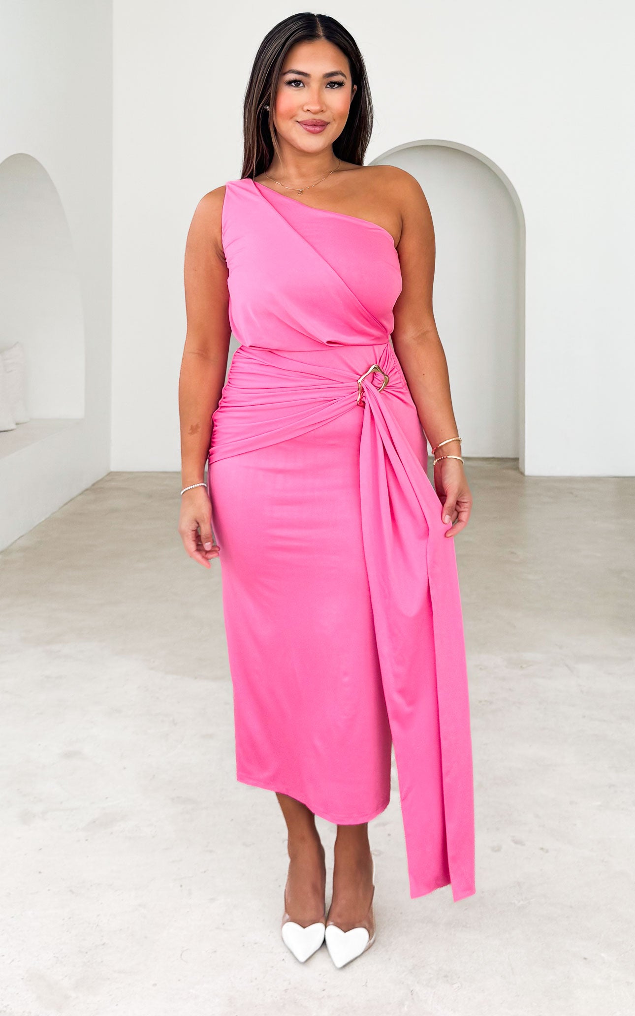 Alexa Midi Dress - Pink