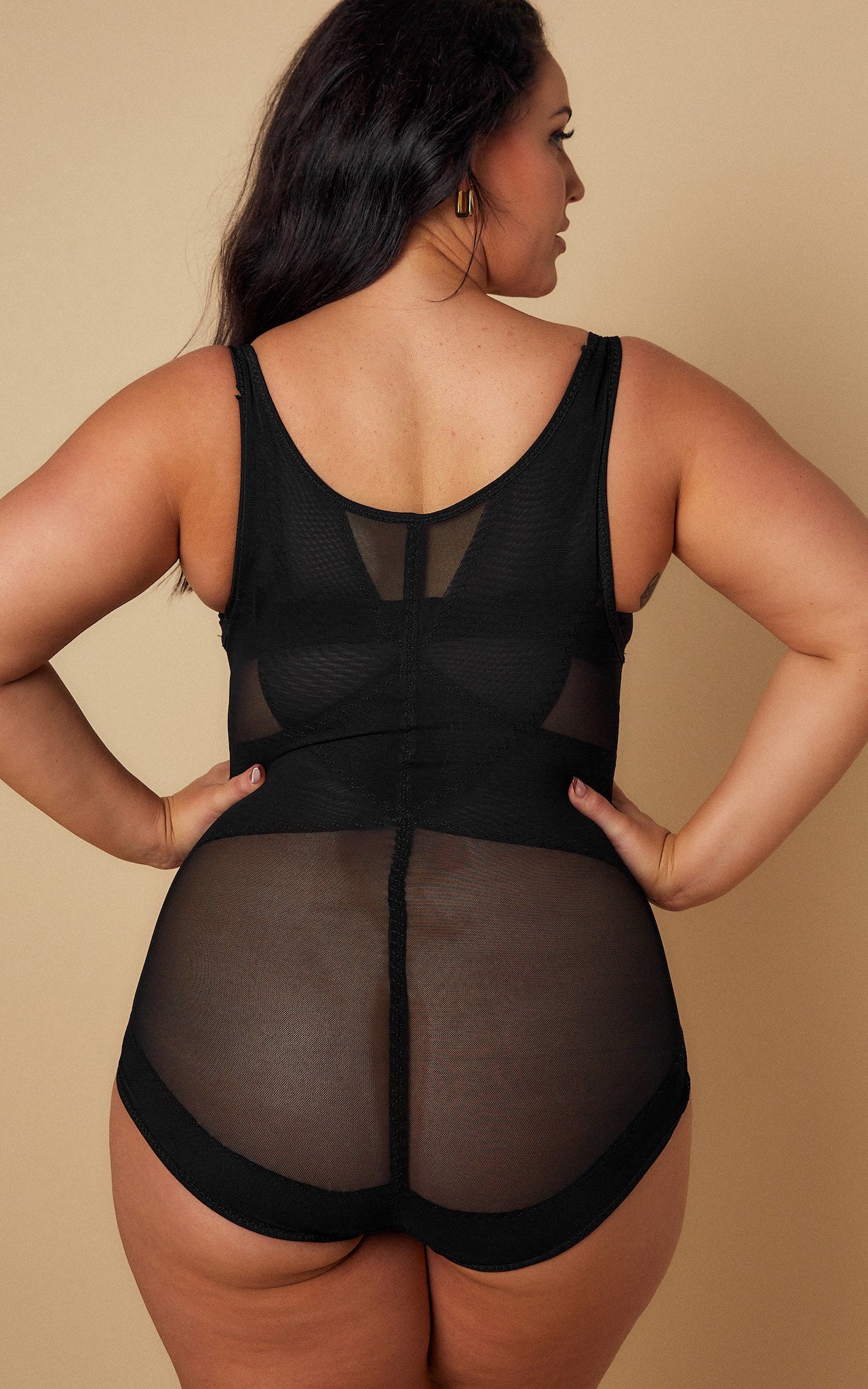 Alexis High Control Open Bust Shapewear Bodysuit - Black