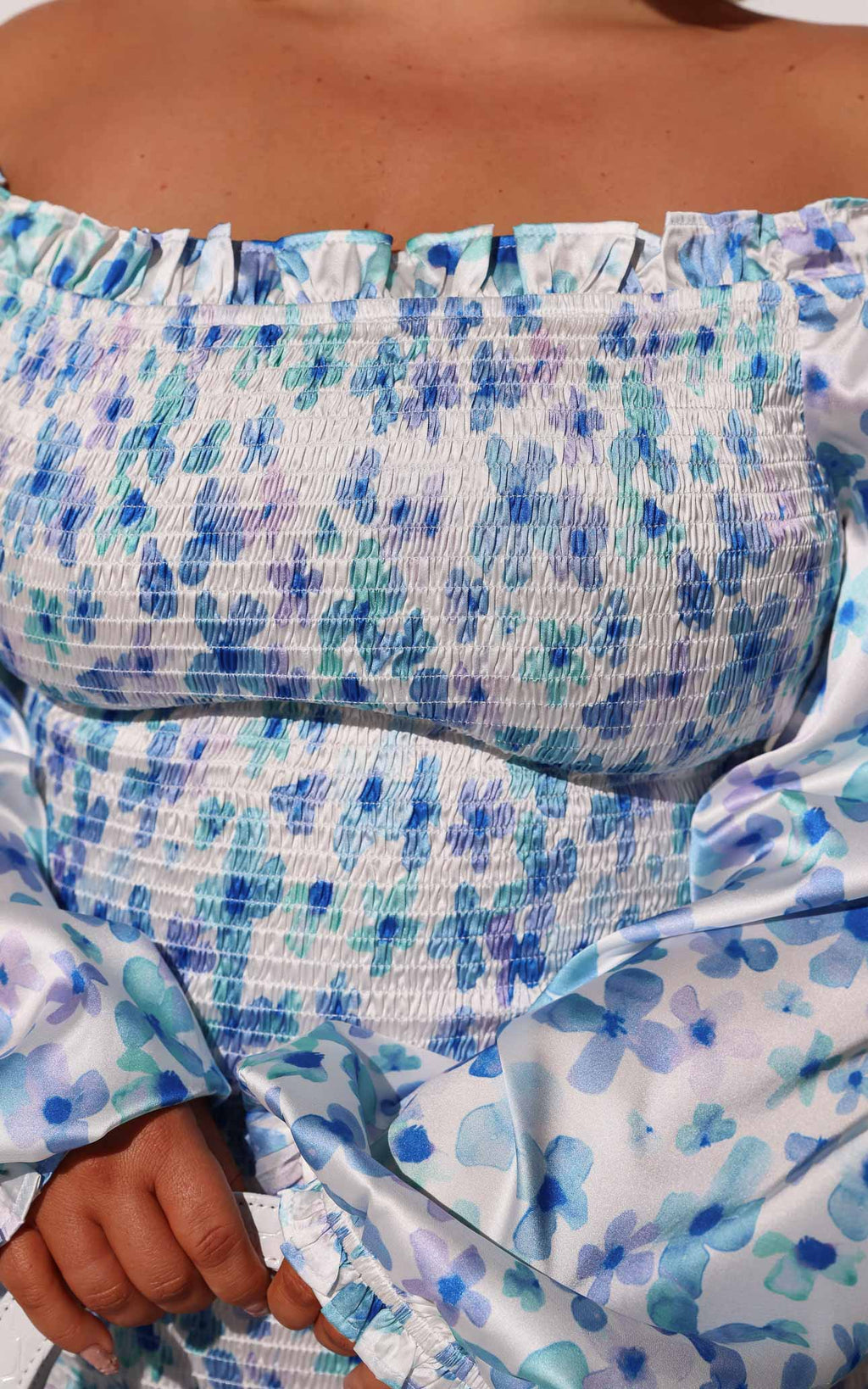 Alicia Midi Dress - Blue Purple Floral