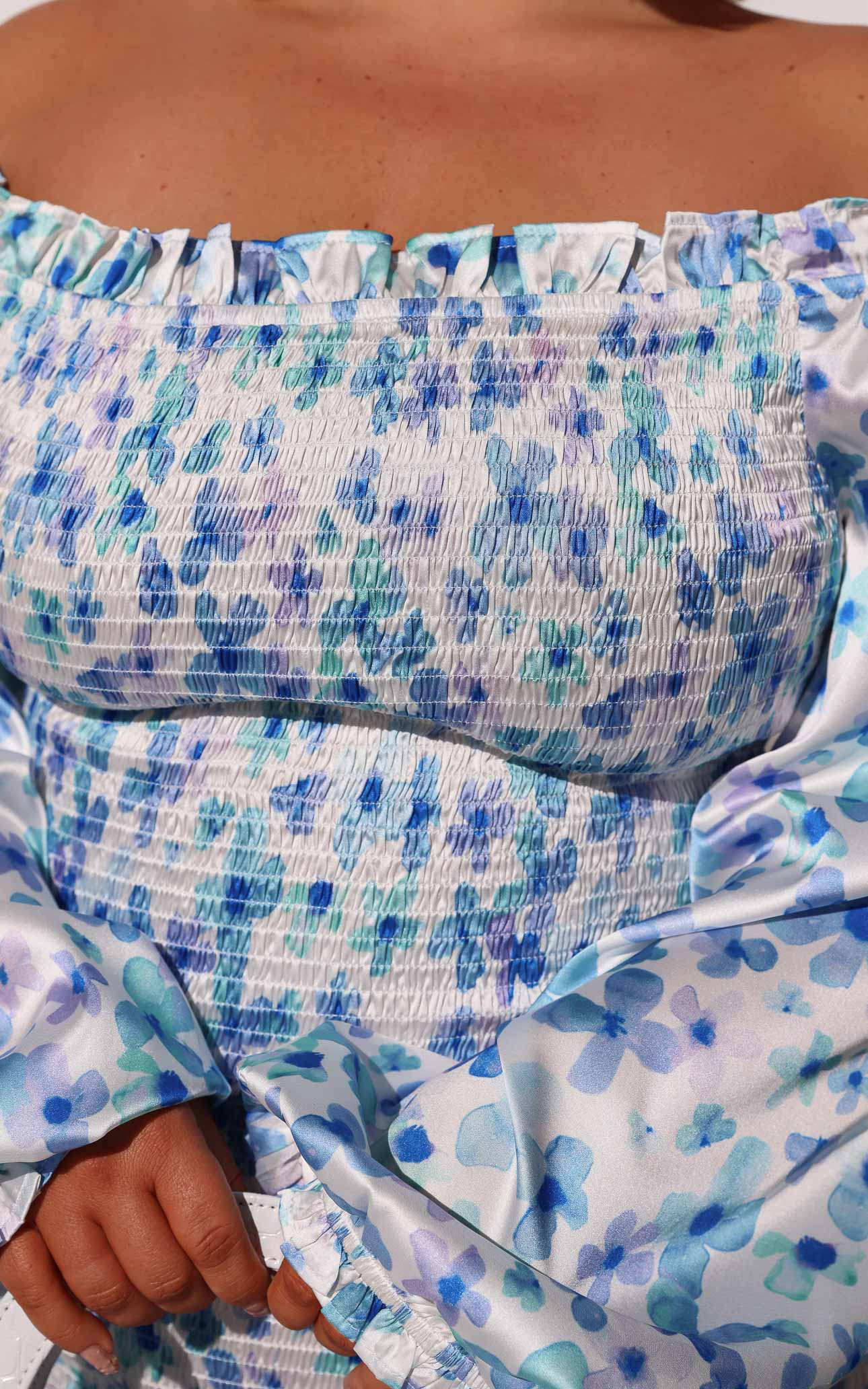 Alicia Midi Dress - Blue Purple Floral