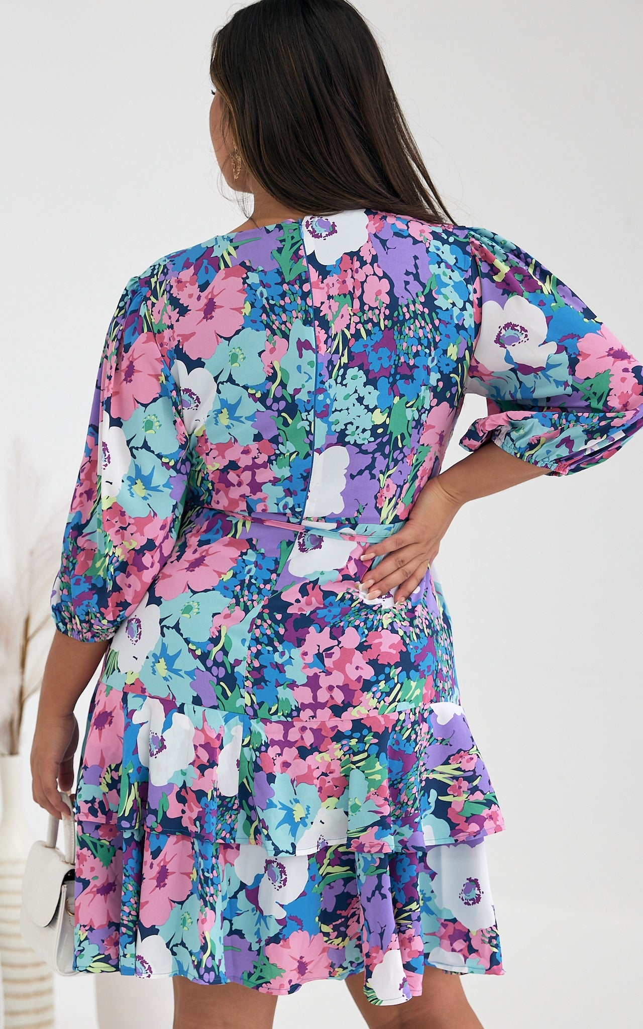 Alicie Dress - Blue Multi Floral