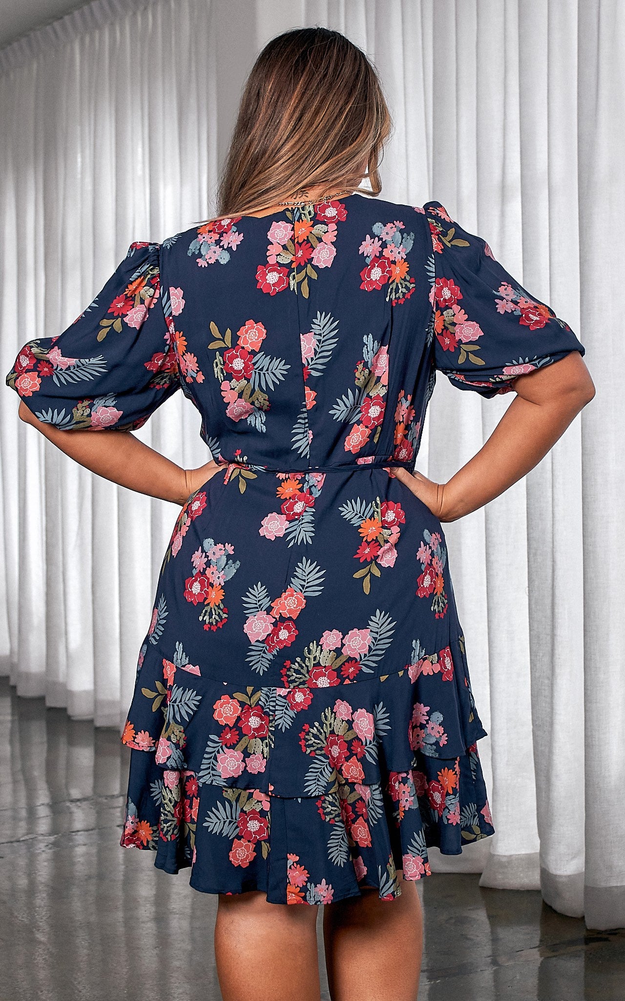 Alicie Dress - Navy Cactus