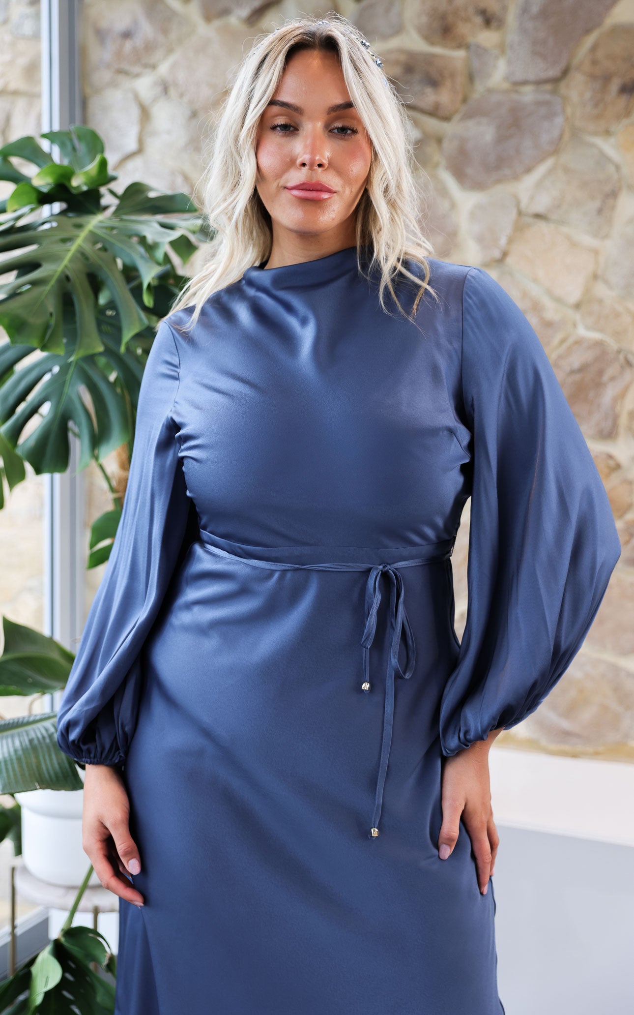Alvarado Long Sleeve Maxi Dress - Riverside Blue