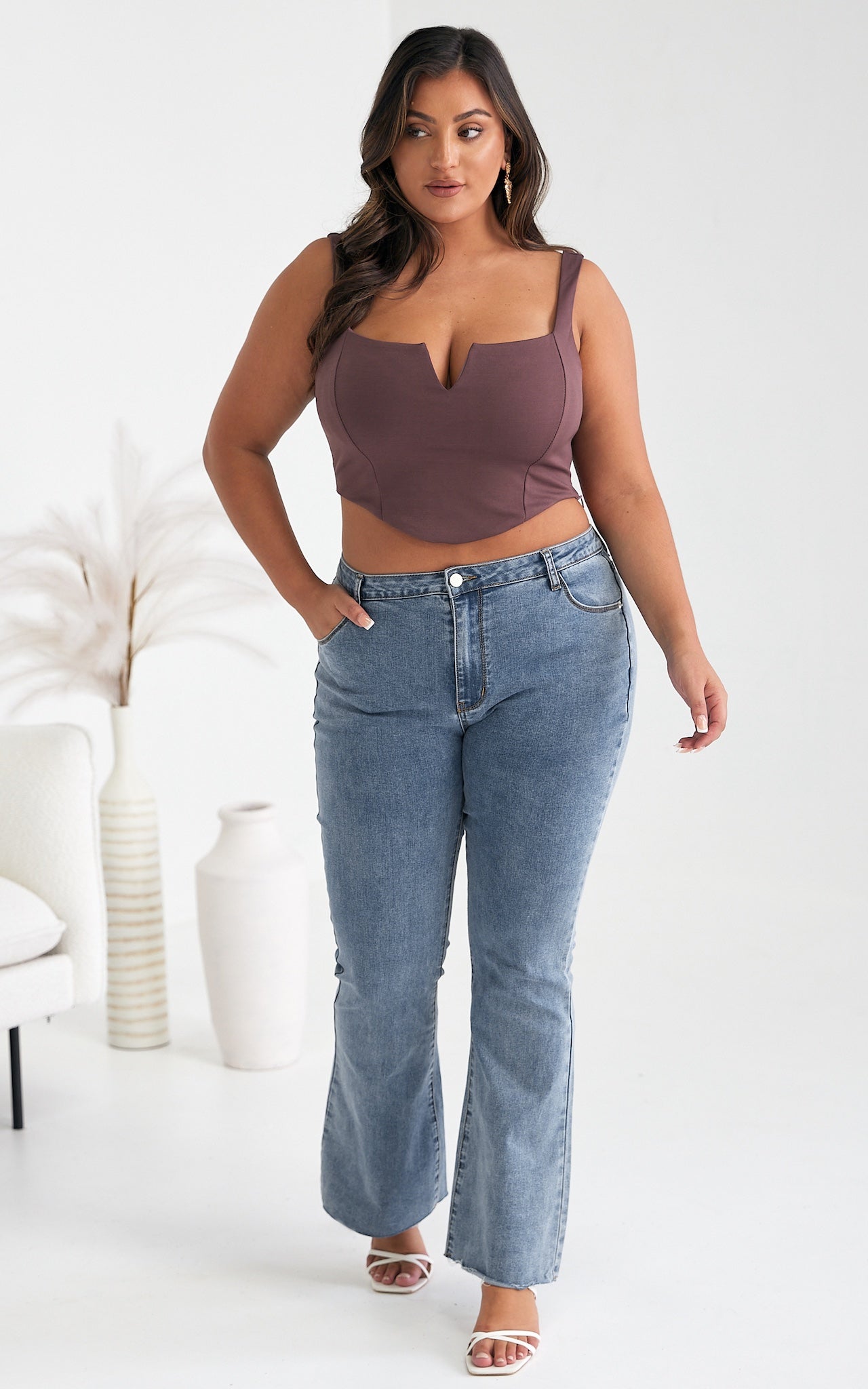 Alvie Crop Top - Dark Mauve