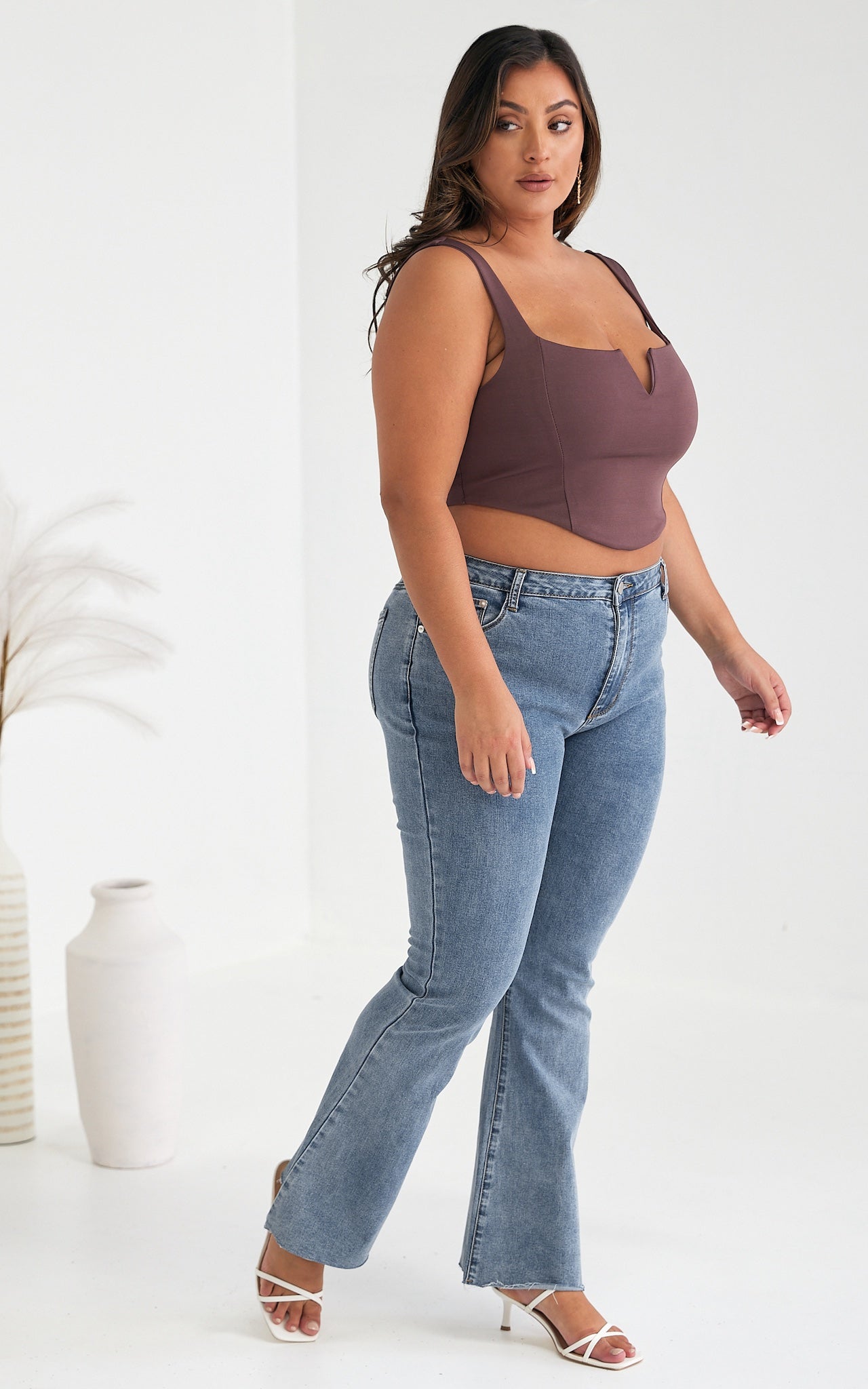 Alvie Crop Top - Dark Mauve