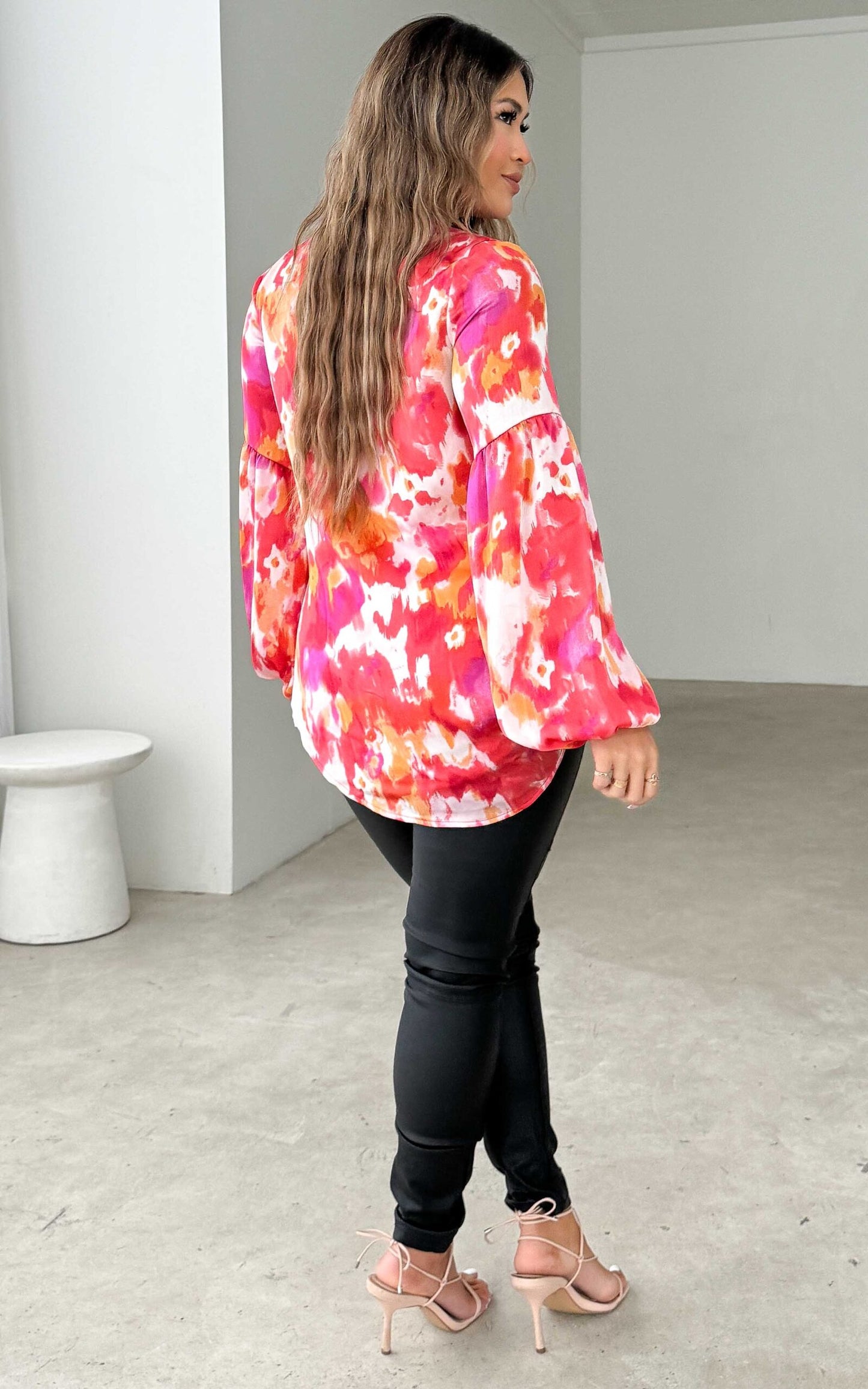 Amalla Shirt Blouse - Pink Print