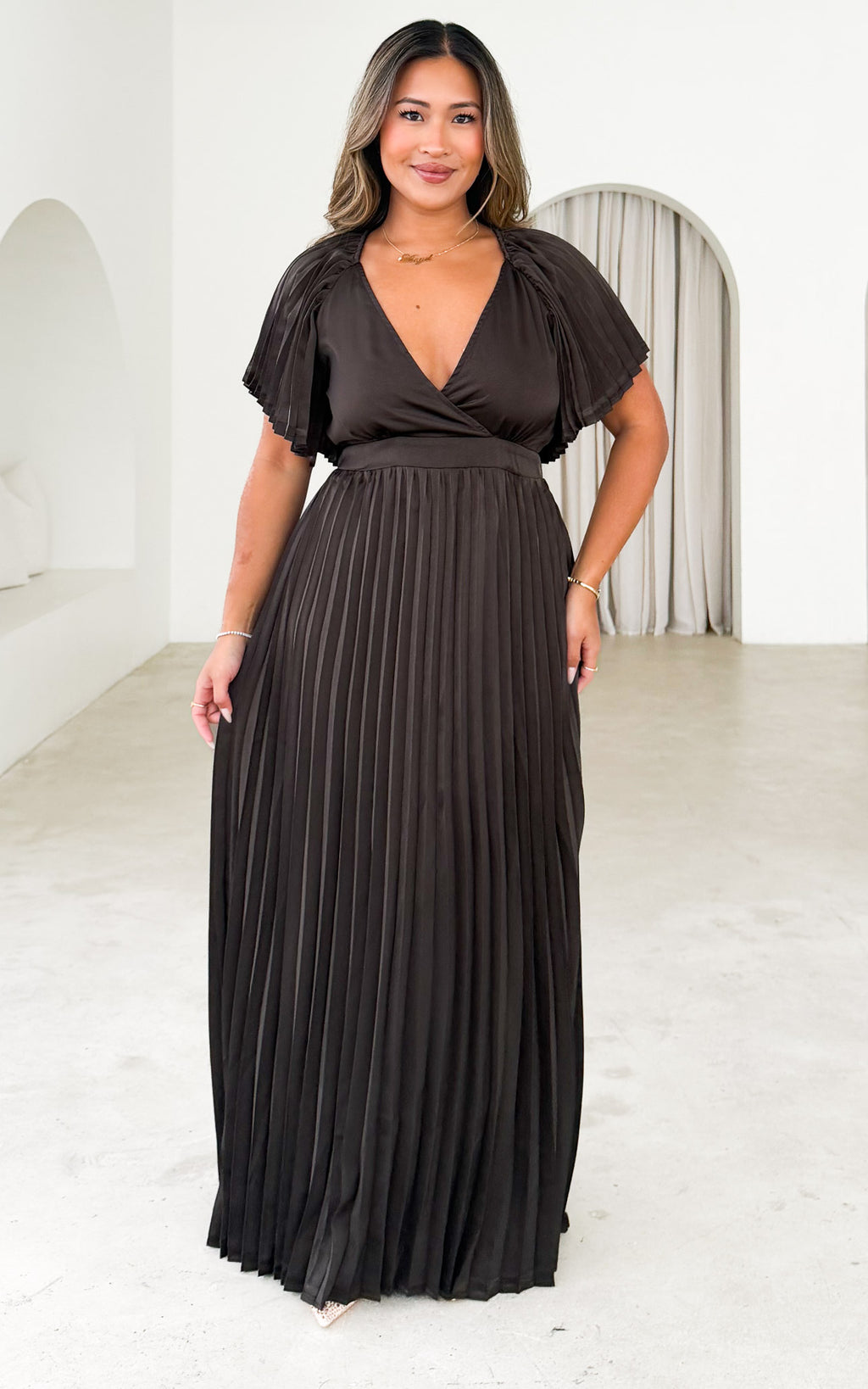 Anais Maxi Dress - Dark Espresso Brown