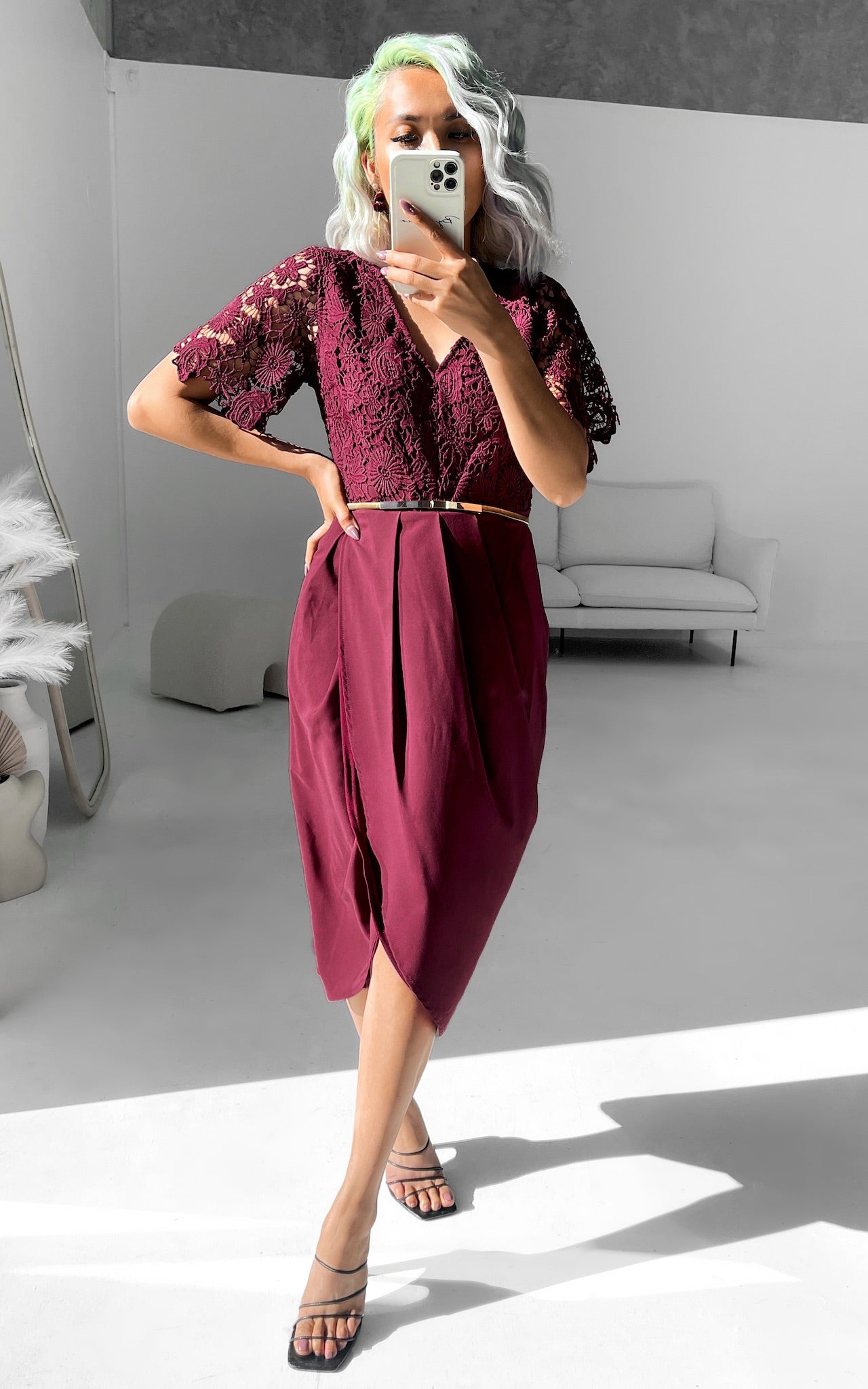 Anderson Midi Dress - Wine