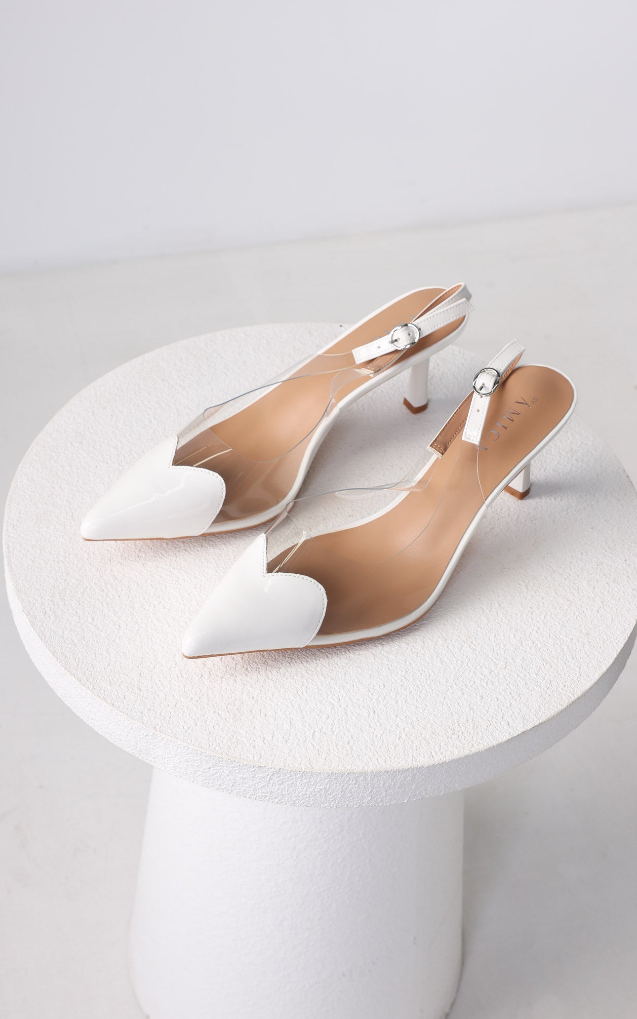 Angelmay Slingback Heels - White