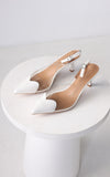 Angelmay Slingback Heels - White