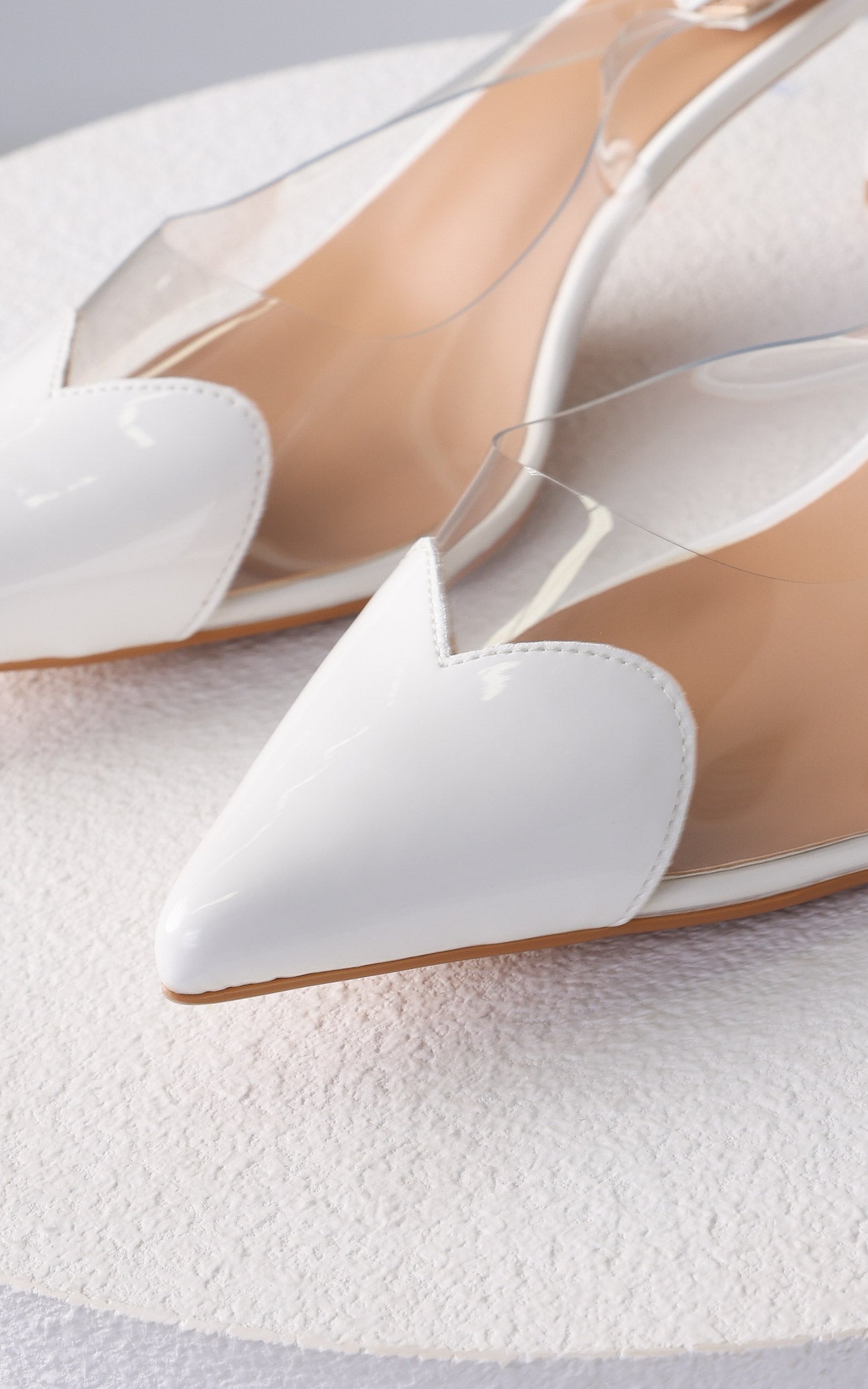 Angelmay Slingback Heels - White