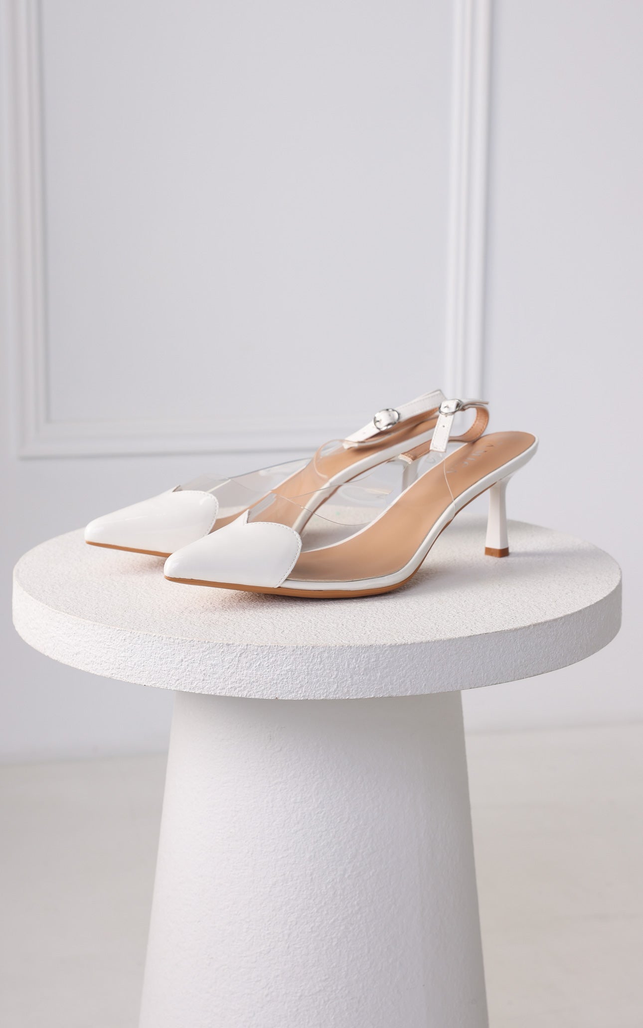 Angelmay Slingback Heels - White