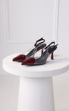 Angelmay Slingback Heels - Wine