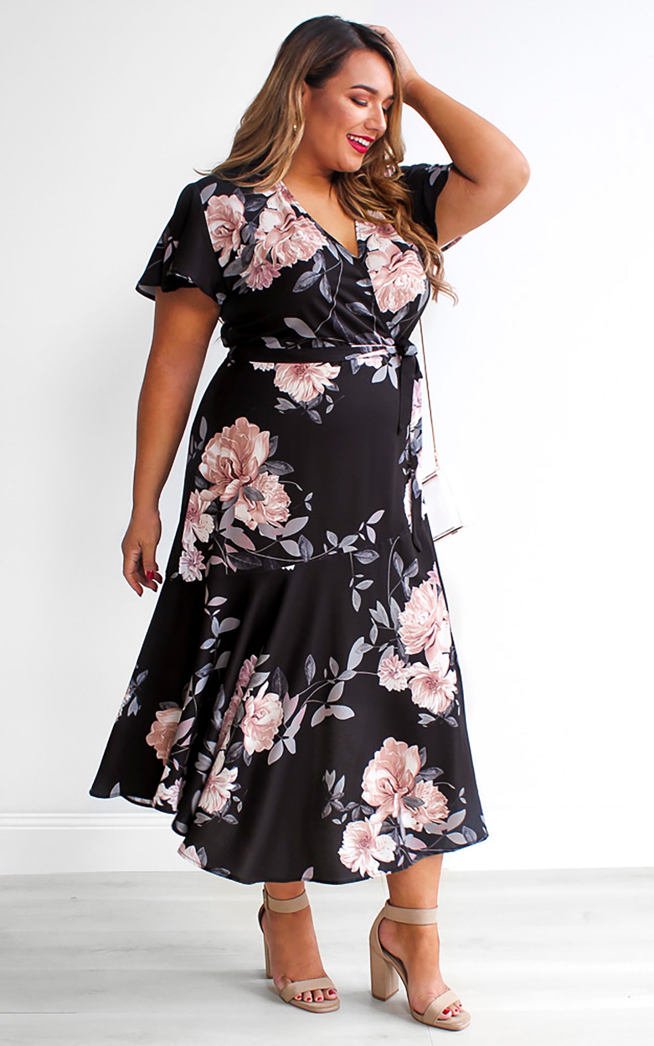 Annalise Dress - Black Floral