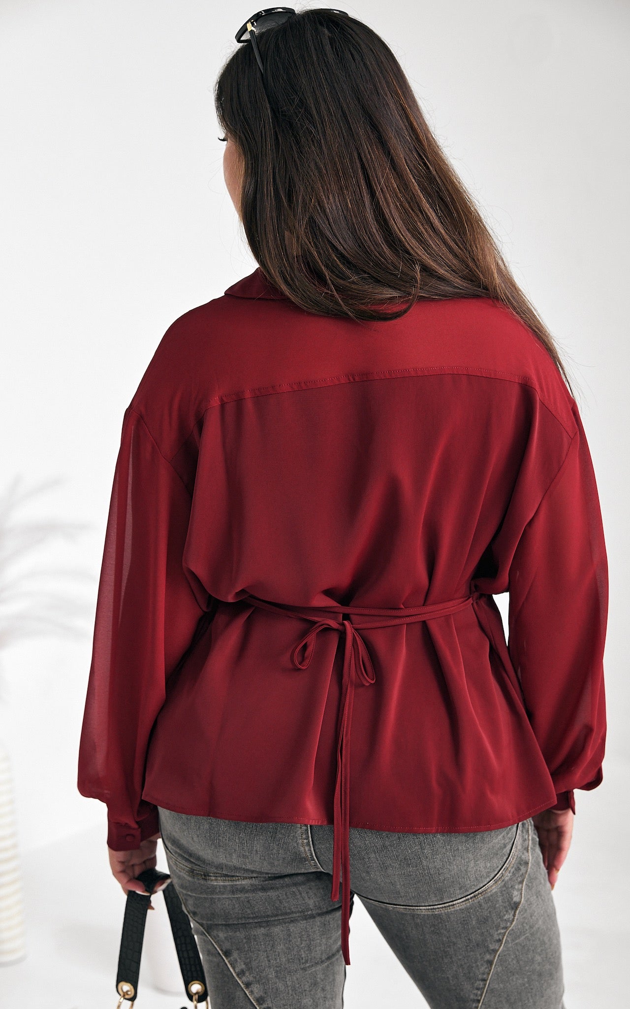 Arlene Shirt Blouse - Wine